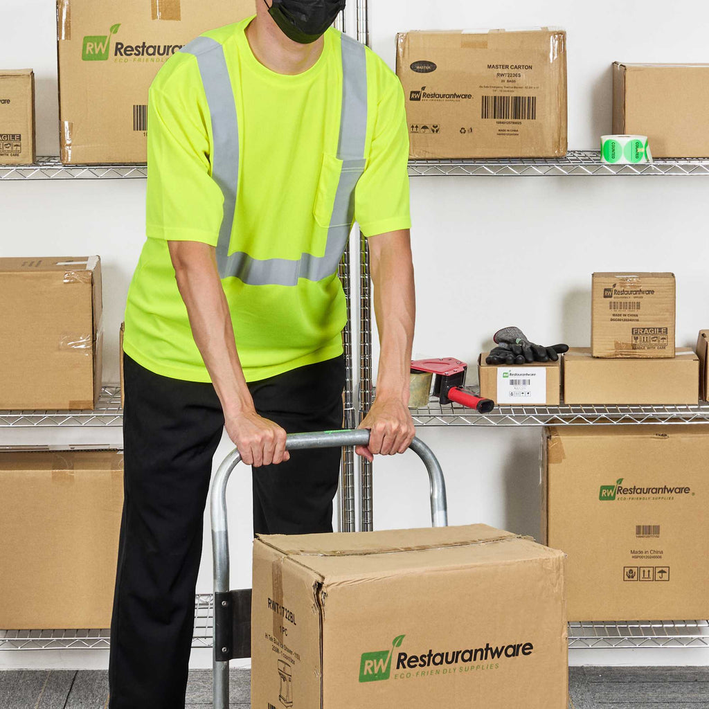 Be Safe Type R Class 2 Lime M High Visibility Mesh Safety Shirt - Short Sleeve, Reflective Tape - 20 count box