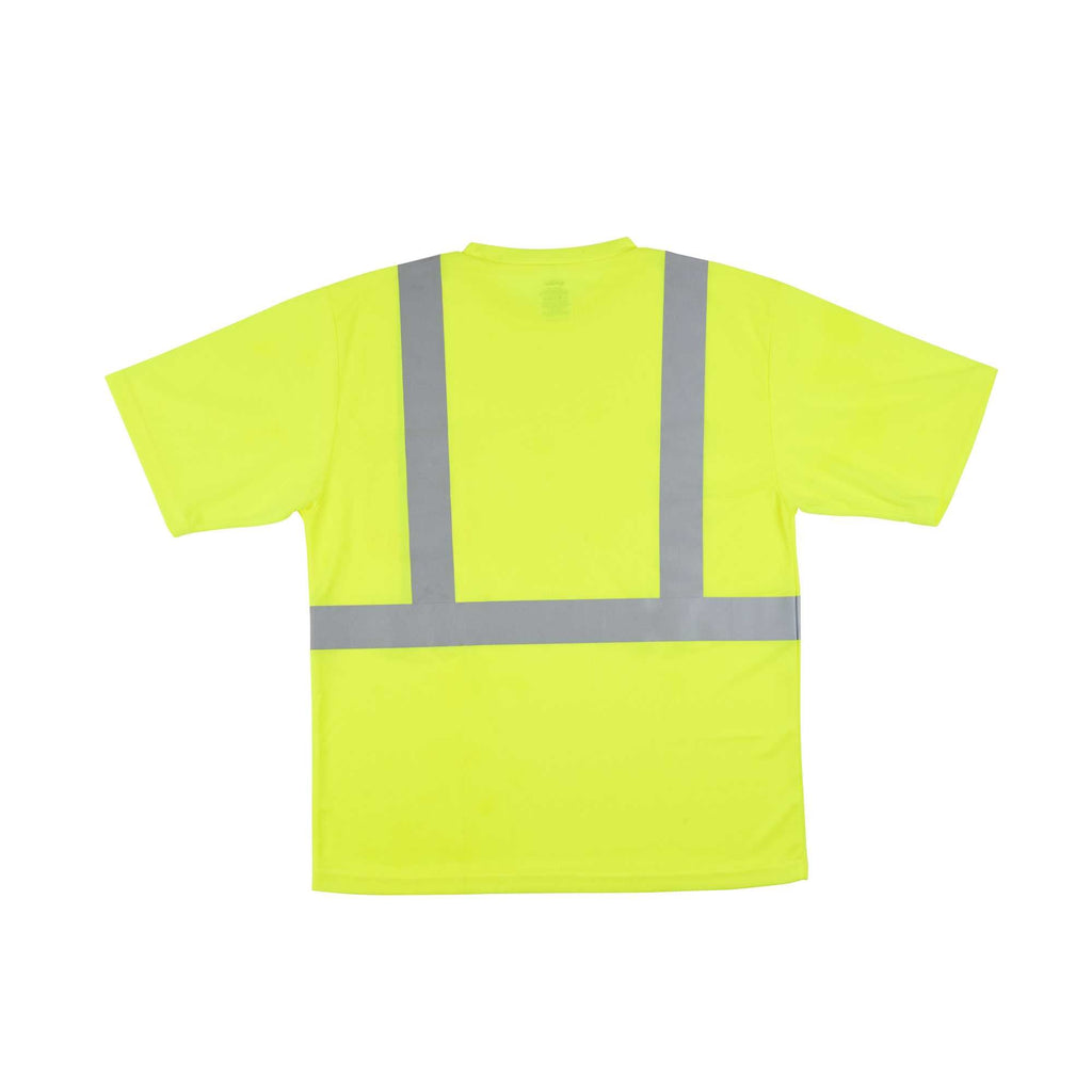 Be Safe Type R Class 2 Lime 2XL High Visibility Mesh Safety Shirt - Short Sleeve, Reflective Tape - 20 count box
