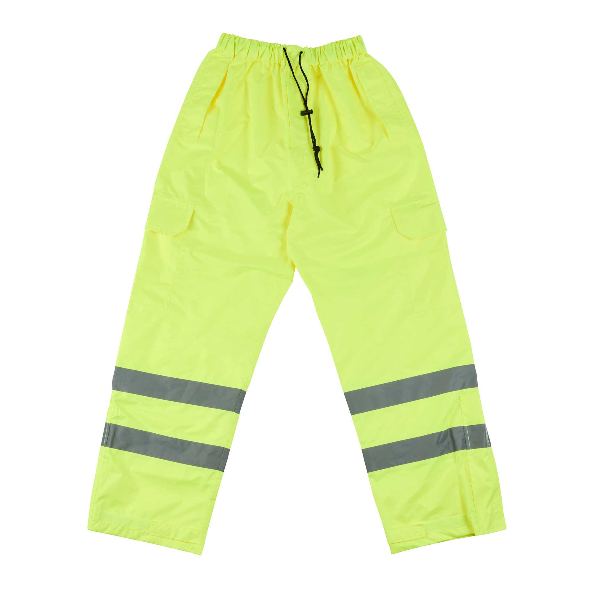Be Safe Class E Lime 2XL High Visibility Lightweight Rain Pants - Reflective Tape - 20 count box