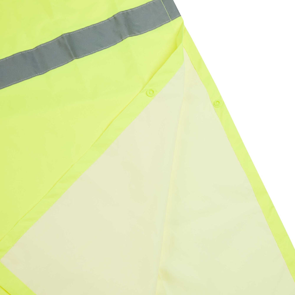 Be Safe Type R Class 3 Lime One Size Fits All High Visibility Lightweight Rain Poncho - Reflective Tape - 1 count box