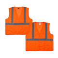 Be Safe Type R Class 2 Orange 2XL/3XL High Visibility 5-Point Breakaway Mesh Safety Vest - Hook/Loop Closure, Reflective Tape - 1 count box