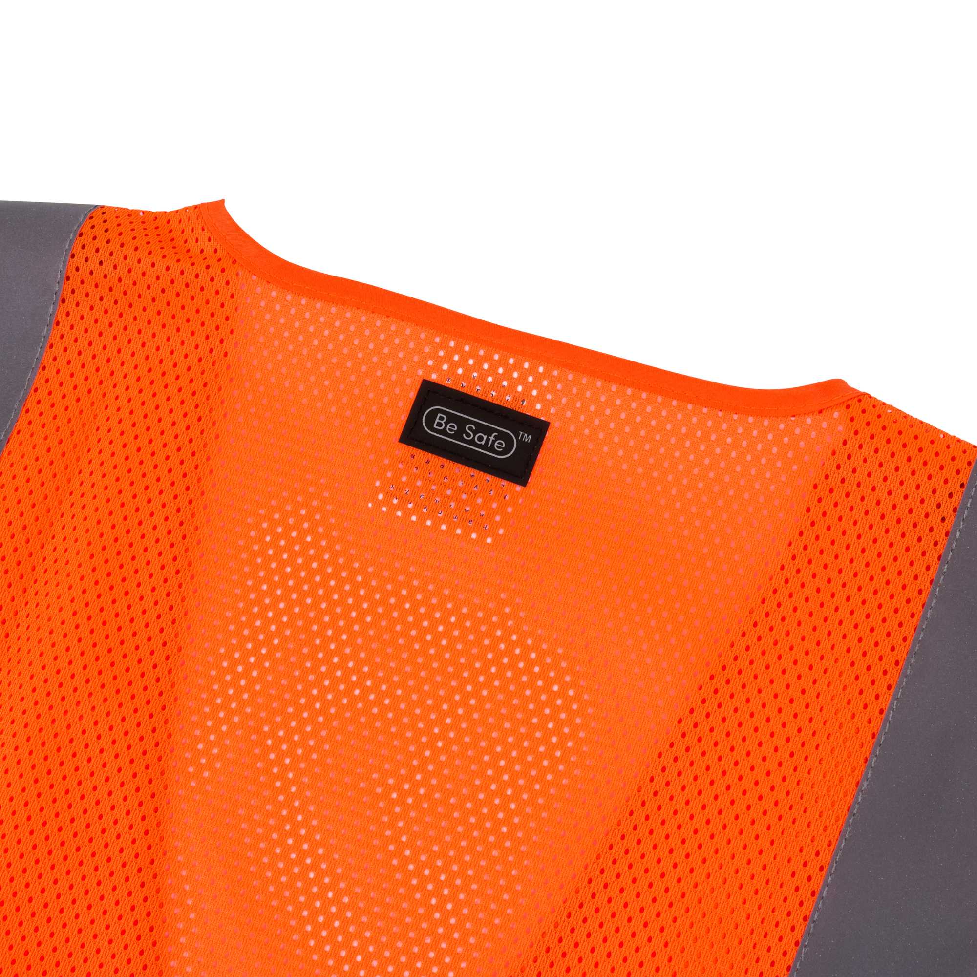 Be Safe Type R Class 2 Orange 2XL/3XL High Visibility 5-Point Breakaway Mesh Safety Vest - Hook/Loop Closure, Reflective Tape - 1 count box
