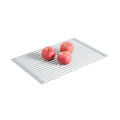 Clean Tek Professional Gray Steel Over-Sink Roll-Up Drying Rack - Non-Slip - 20 1/2" x 13" - 1 count box