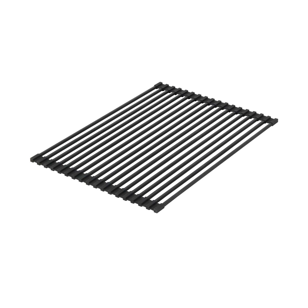 Clean Tek Professional Black Steel Over-Sink Roll-Up Drying Rack - Non-Slip - 17" x 13" - 12 count box