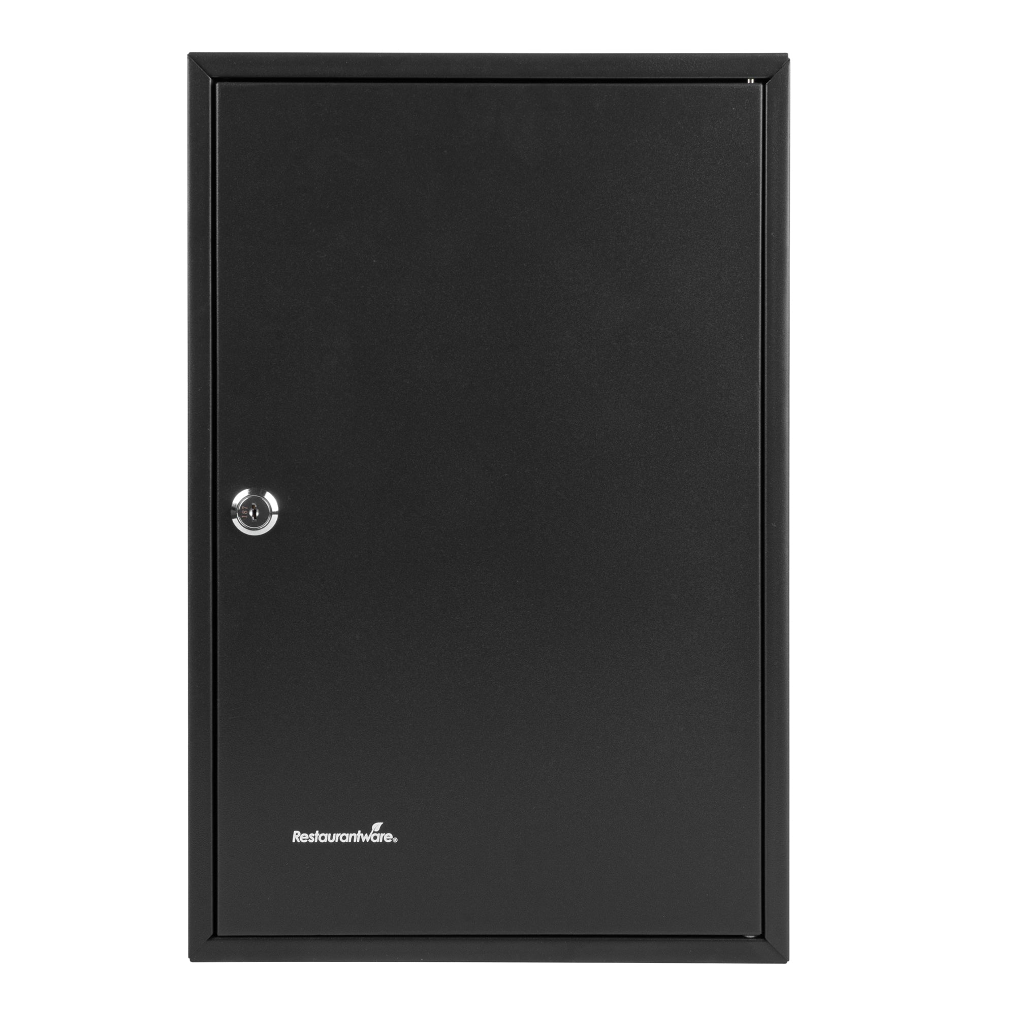Be Safe Black Steel Wall Mount Key Cabinet Safe - For 64 Keys, with Key Lock, Labeled Shelves and Key Tags - 17 3/4" x 11 3/4" - 1 count box