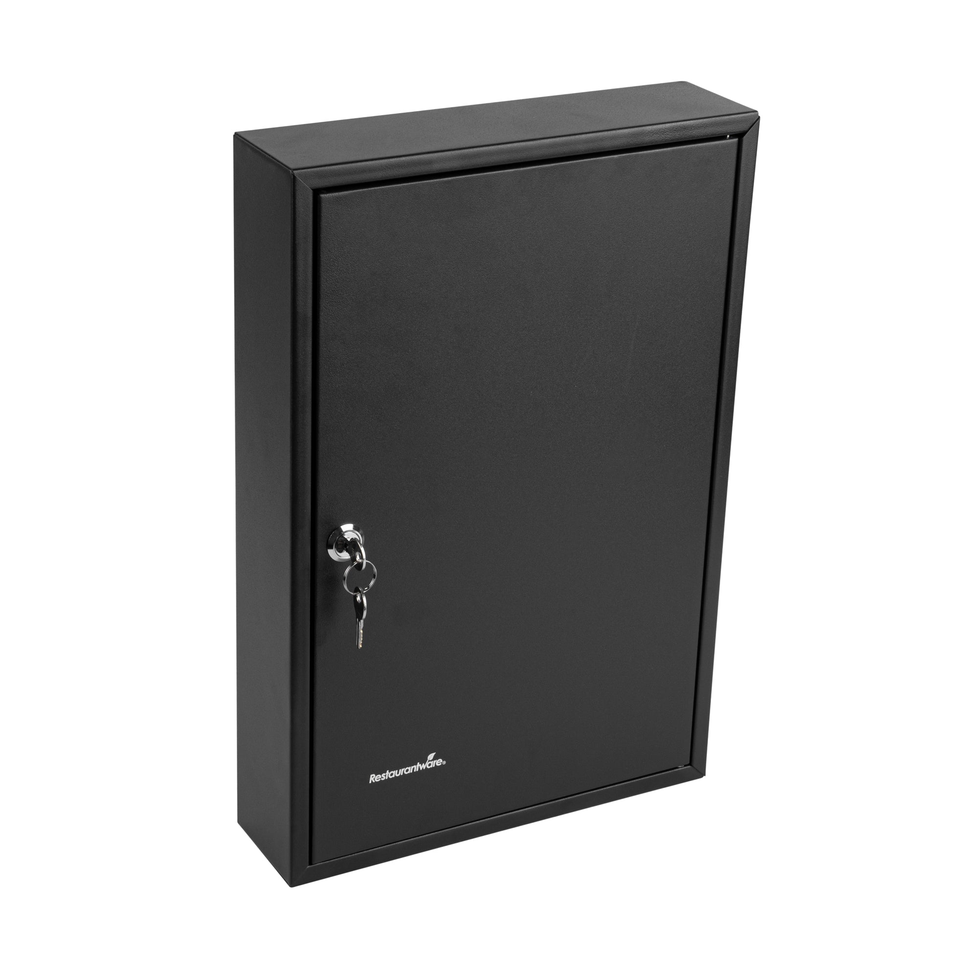 Be Safe Black Steel Wall Mount Key Cabinet Safe - For 64 Keys, with Key Lock, Labeled Shelves and Key Tags - 17 3/4" x 11 3/4" - 1 count box