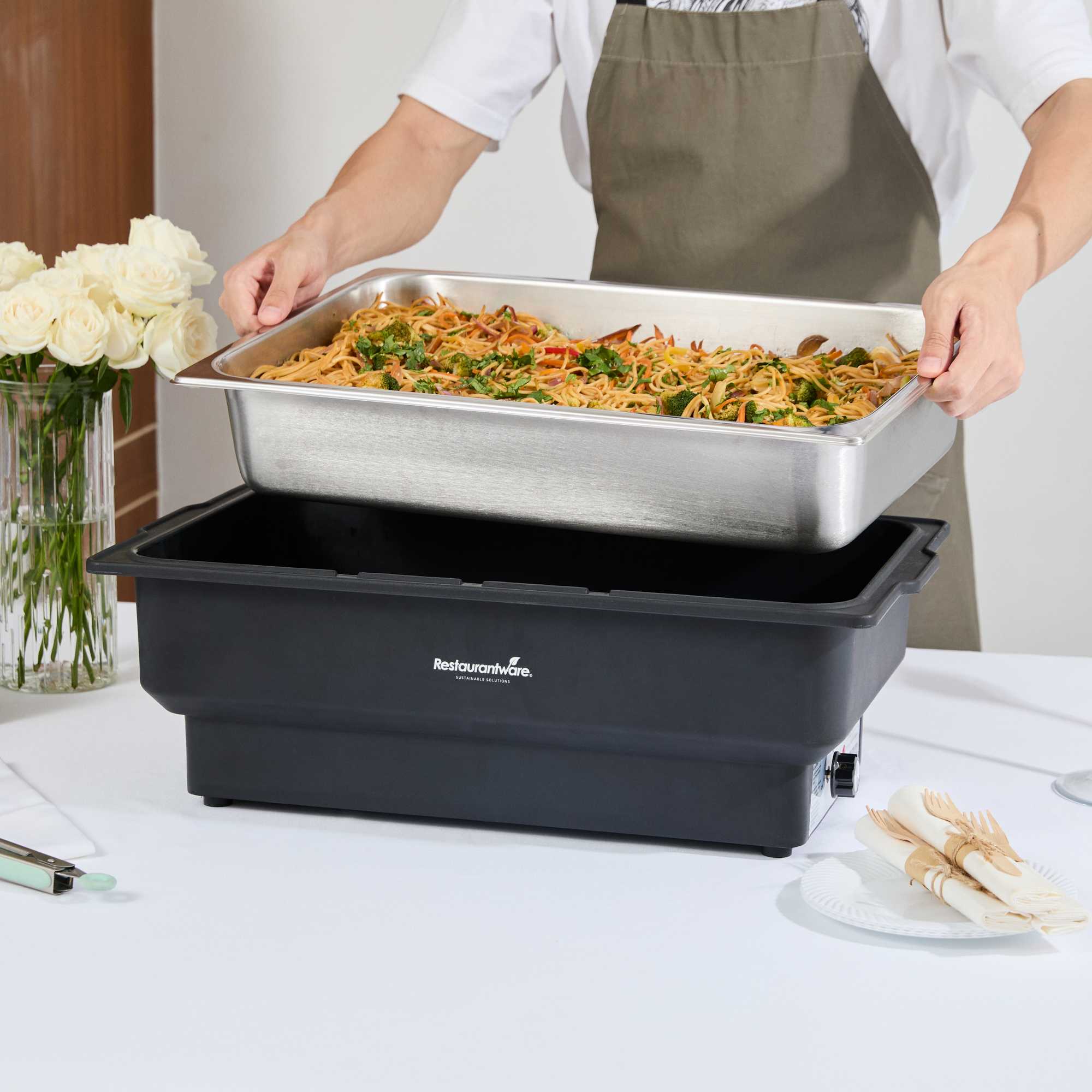 Cater Tek Full Size Electric Water Pan / Warmer - 120V, 760W - 1 count box