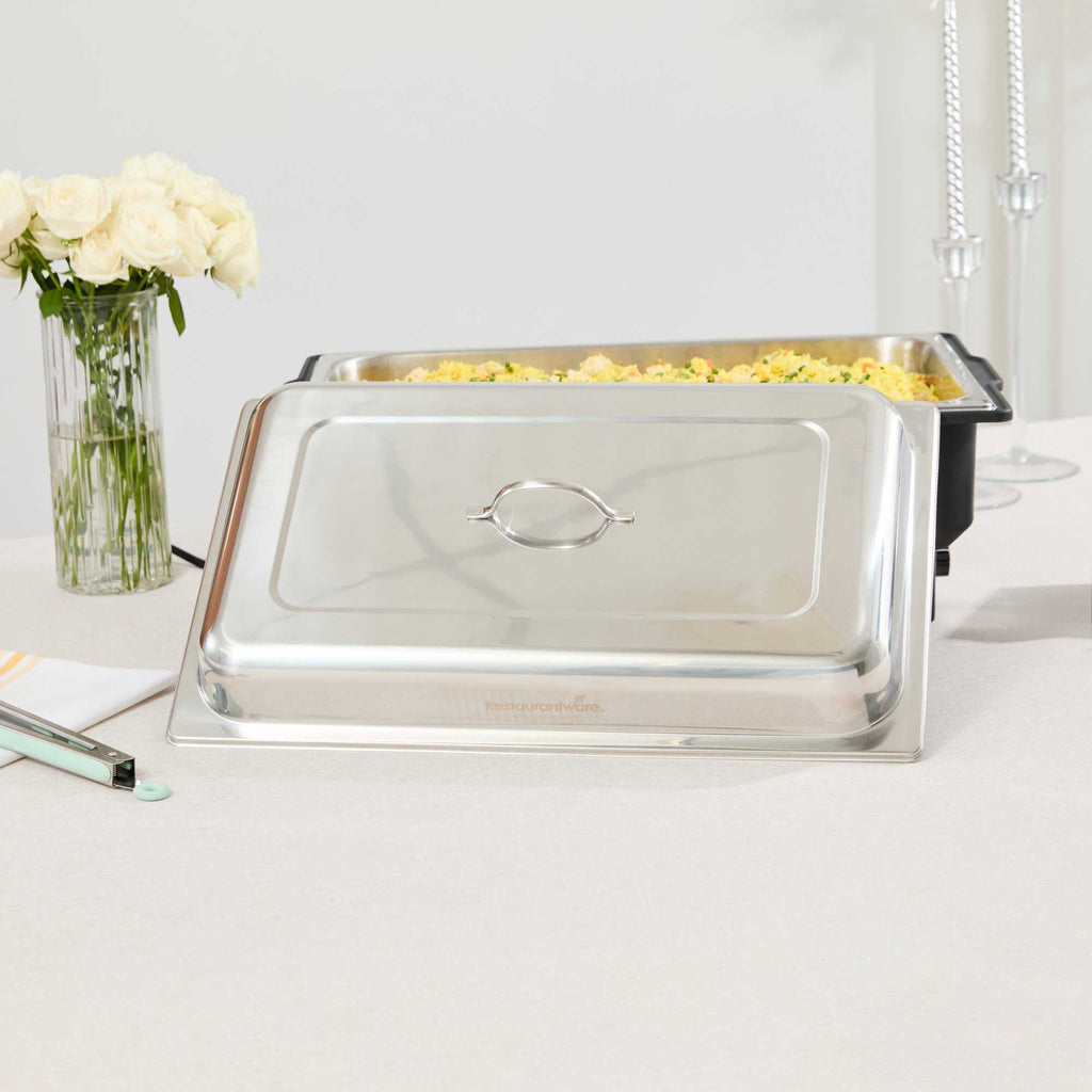 Cater Tek Full Size Stainless Steel Chafer Cover - with Handle - 1 count box