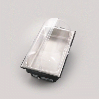 Cater Tek 14 qt Full Size Electric Water Pan / Warmer - Polycarbonate Roll Top Cover, Food Pan, 120V, 760W - 1 count box