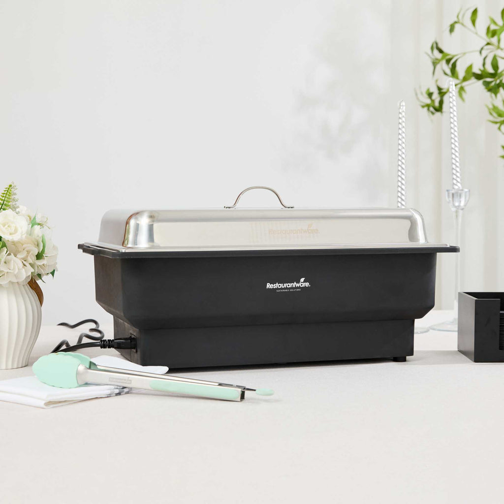 Cater Tek 14 qt Full Size Electric Water Pan / Warmer - Stainless Steel Chafer Cover, Food Pan, 120V, 760W - 1 count box
