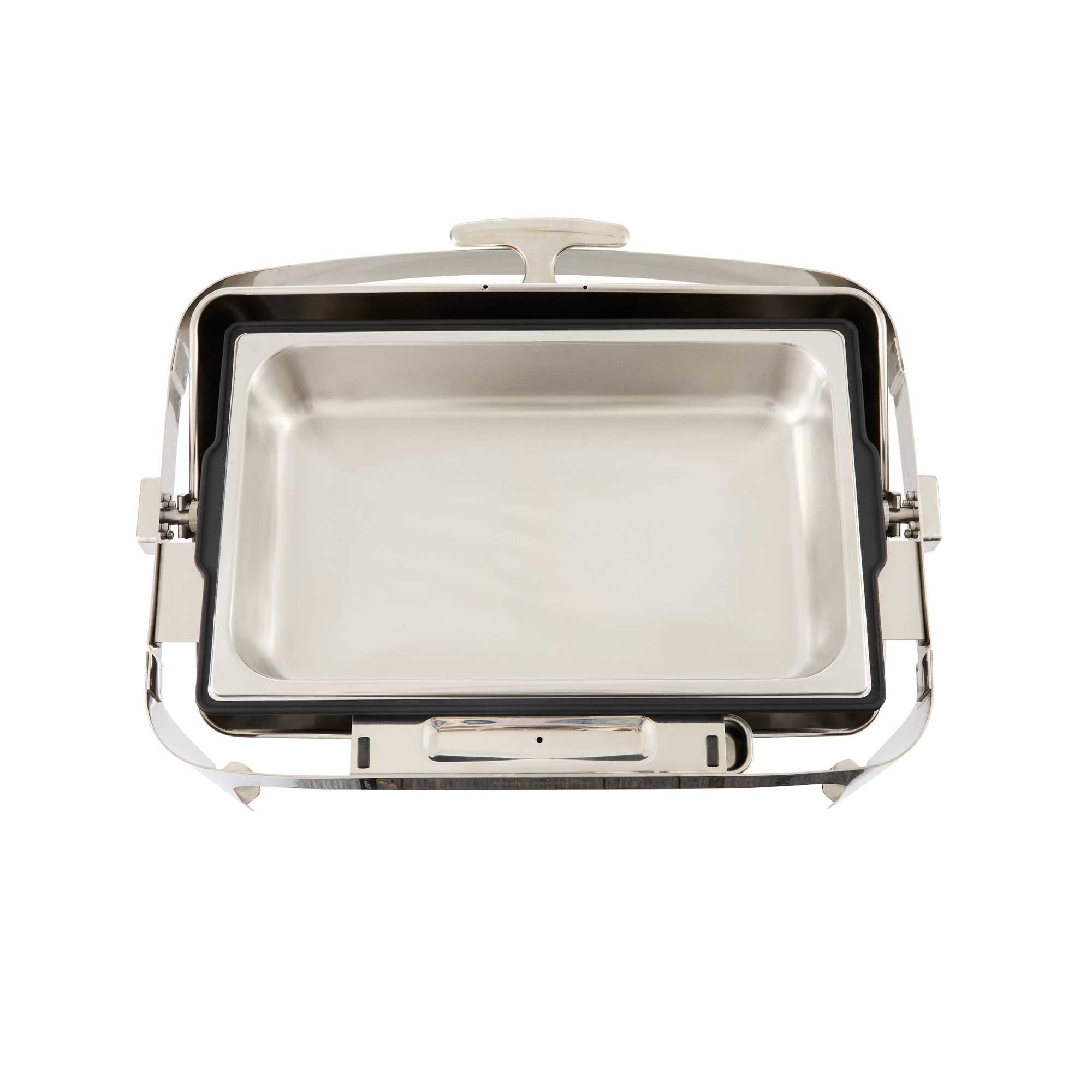 Cater Tek 14 qt Full Size Electric Chafer - Stainless Steel Roll Top Cover, Food Pan, Stand, 120V, 760W - 1 count box