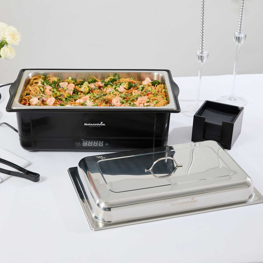 Cater Tek 14 qt Full Size Electric Chafer - Food Pan, Digital Temperature Control, 120V, 760W - 1 count box