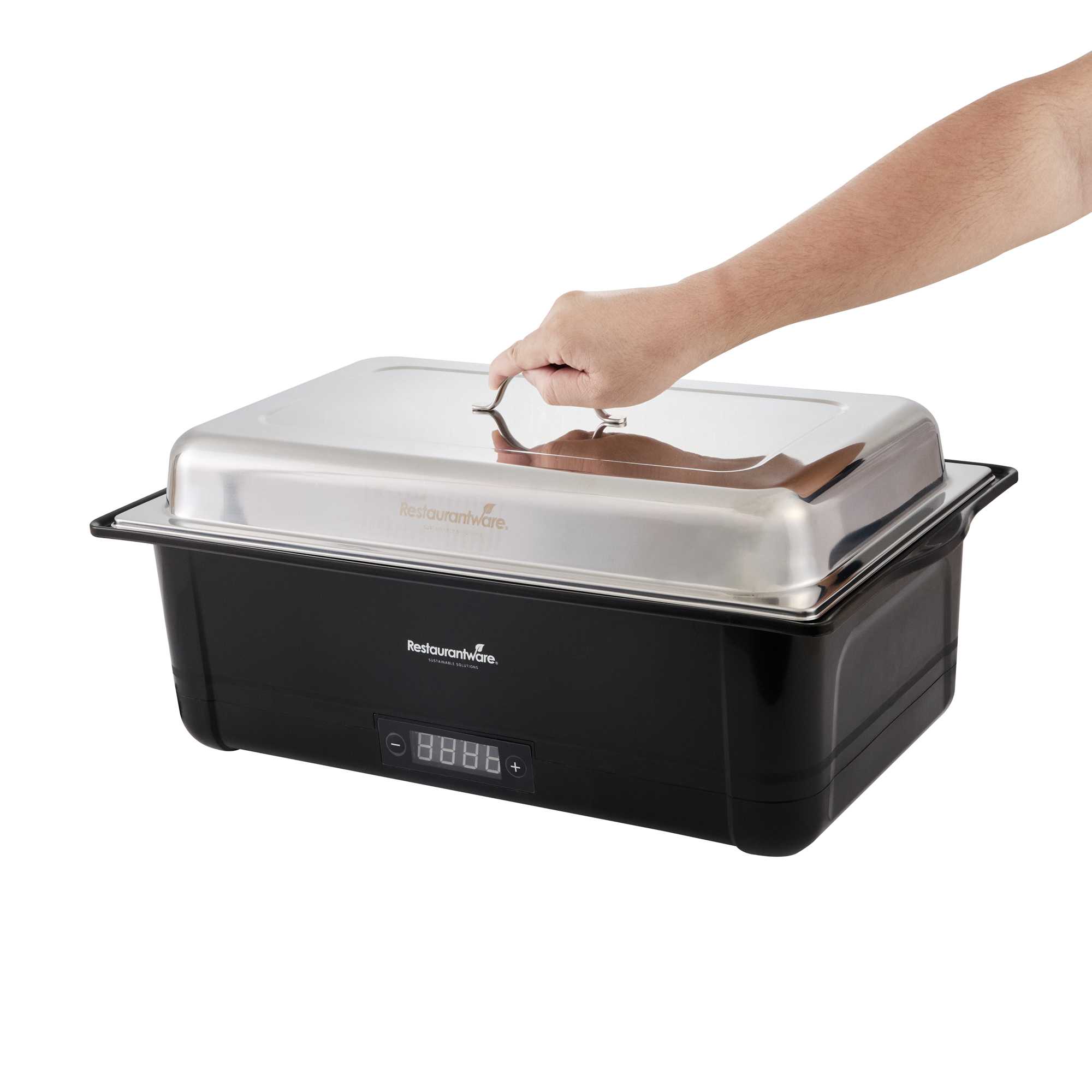 Cater Tek 14 qt Full Size Electric Chafer - Food Pan, Digital Temperature Control, 120V, 760W - 1 count box