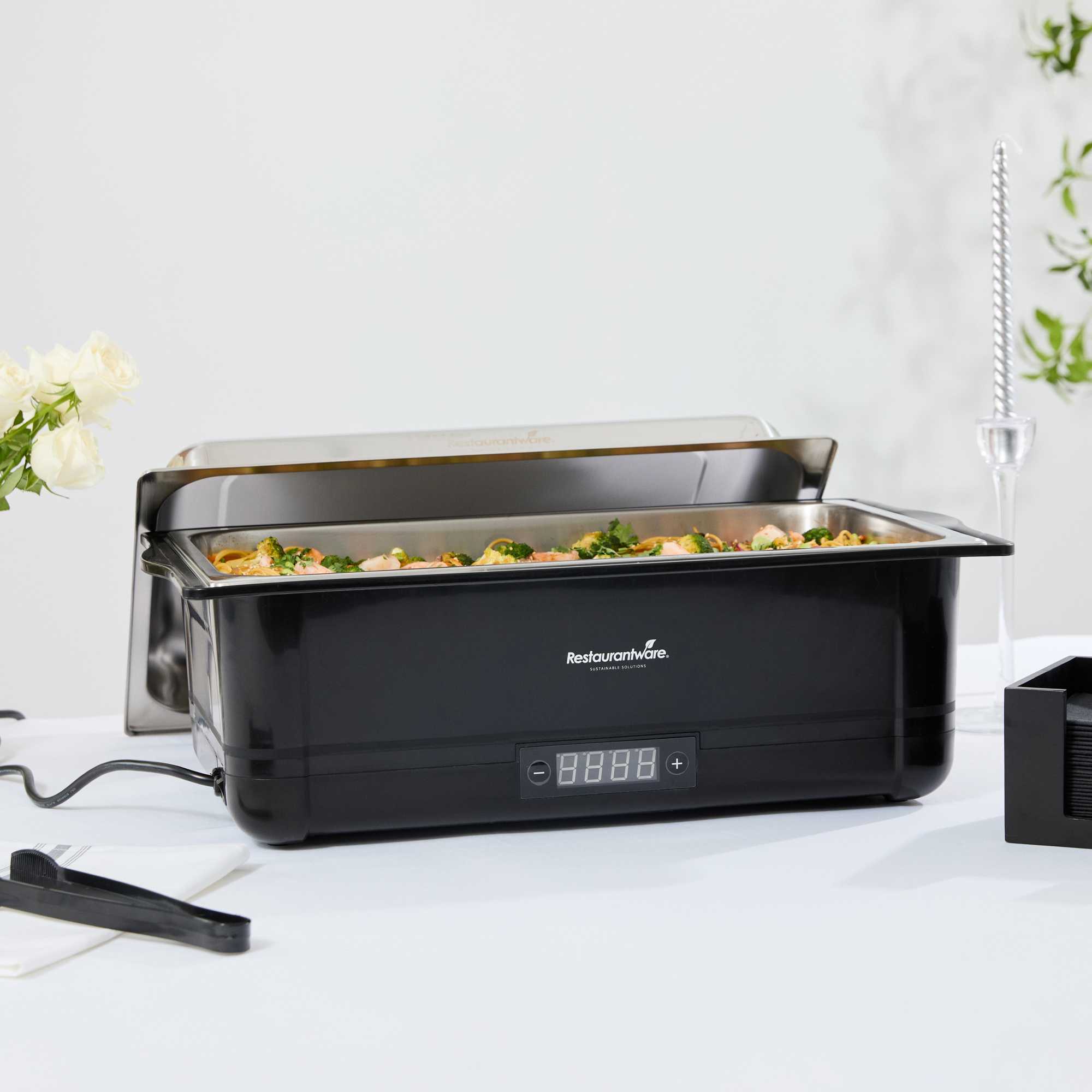 Cater Tek 14 qt Full Size Electric Chafer - Food Pan, Digital Temperature Control, 120V, 760W - 1 count box