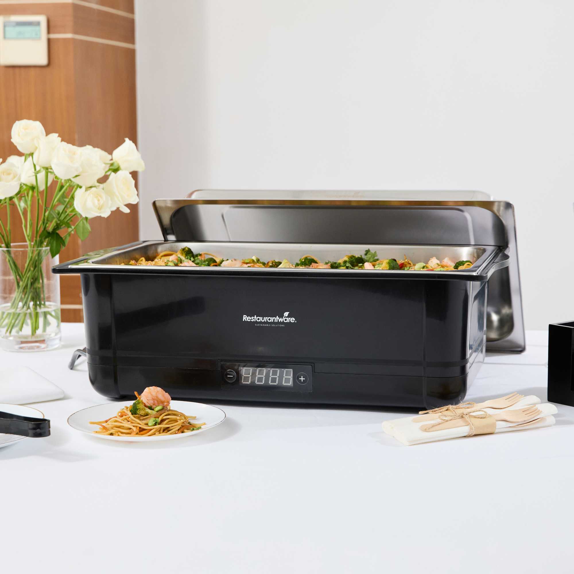 Cater Tek 14 qt Full Size Electric Chafer - Food Pan, Digital Temperature Control, 120V, 760W - 1 count box