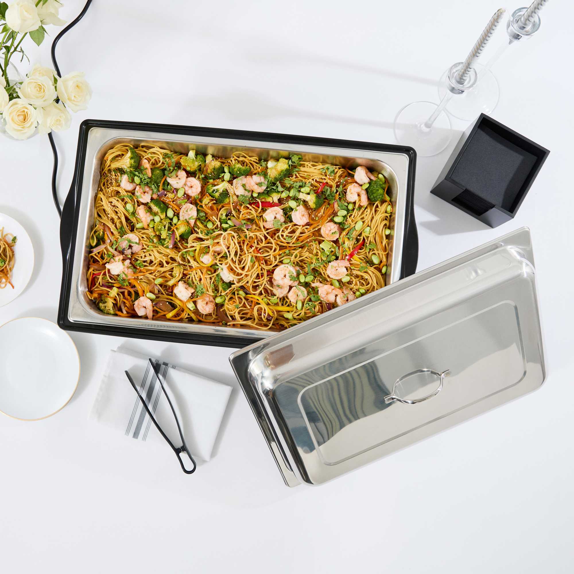 Cater Tek 14 qt Full Size Electric Chafer - Food Pan, Digital Temperature Control, 120V, 760W - 1 count box