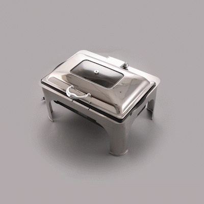 Cater Tek 14 qt Full Size Electric Chafer - Hinged Lid, Food Pan, Stand, Digital Temperature Control, 120V, 760W - 1 count box