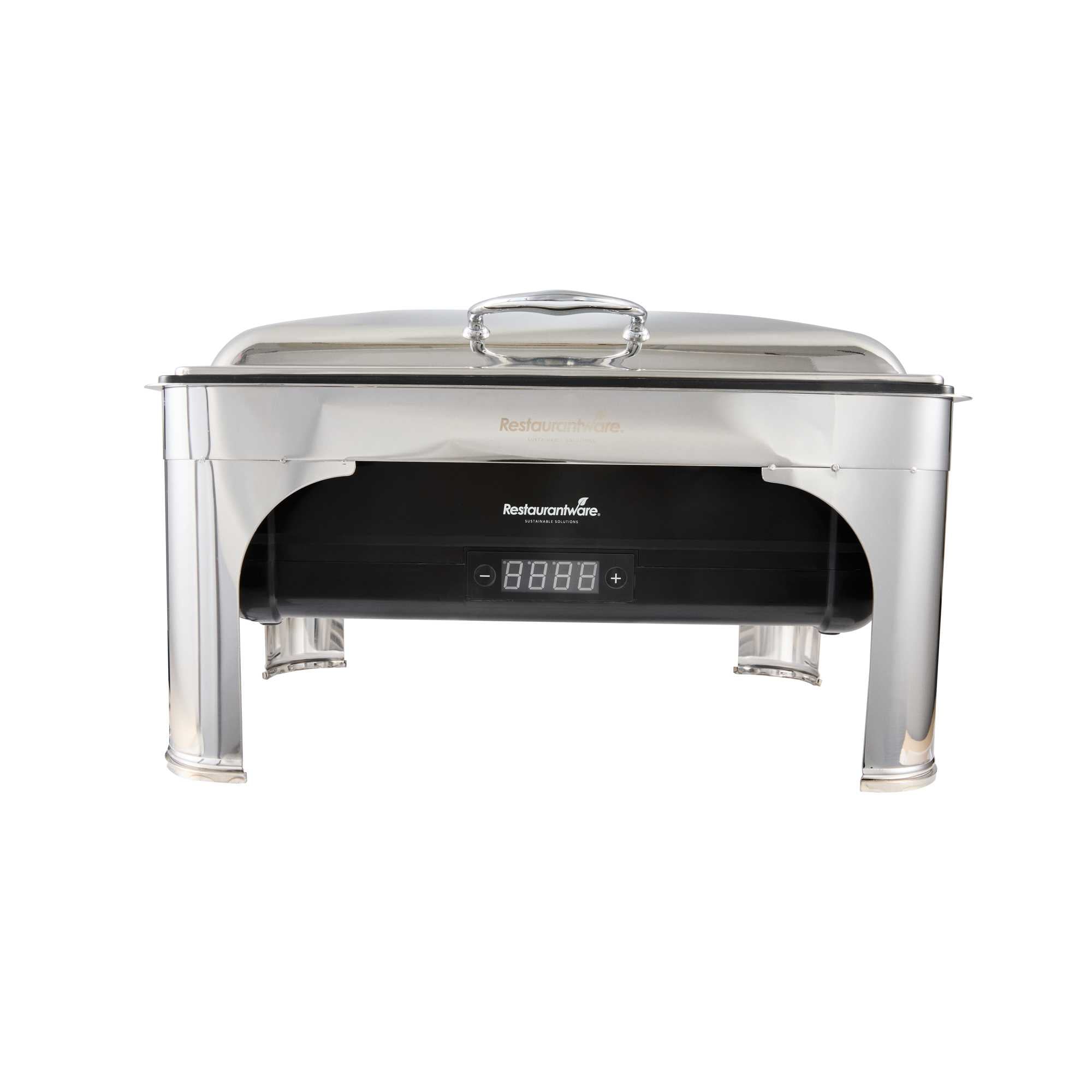 Cater Tek 14 qt Full Size Electric Chafer - Hinged Lid, Food Pan, Stand, Digital Temperature Control, 120V, 760W - 1 count box