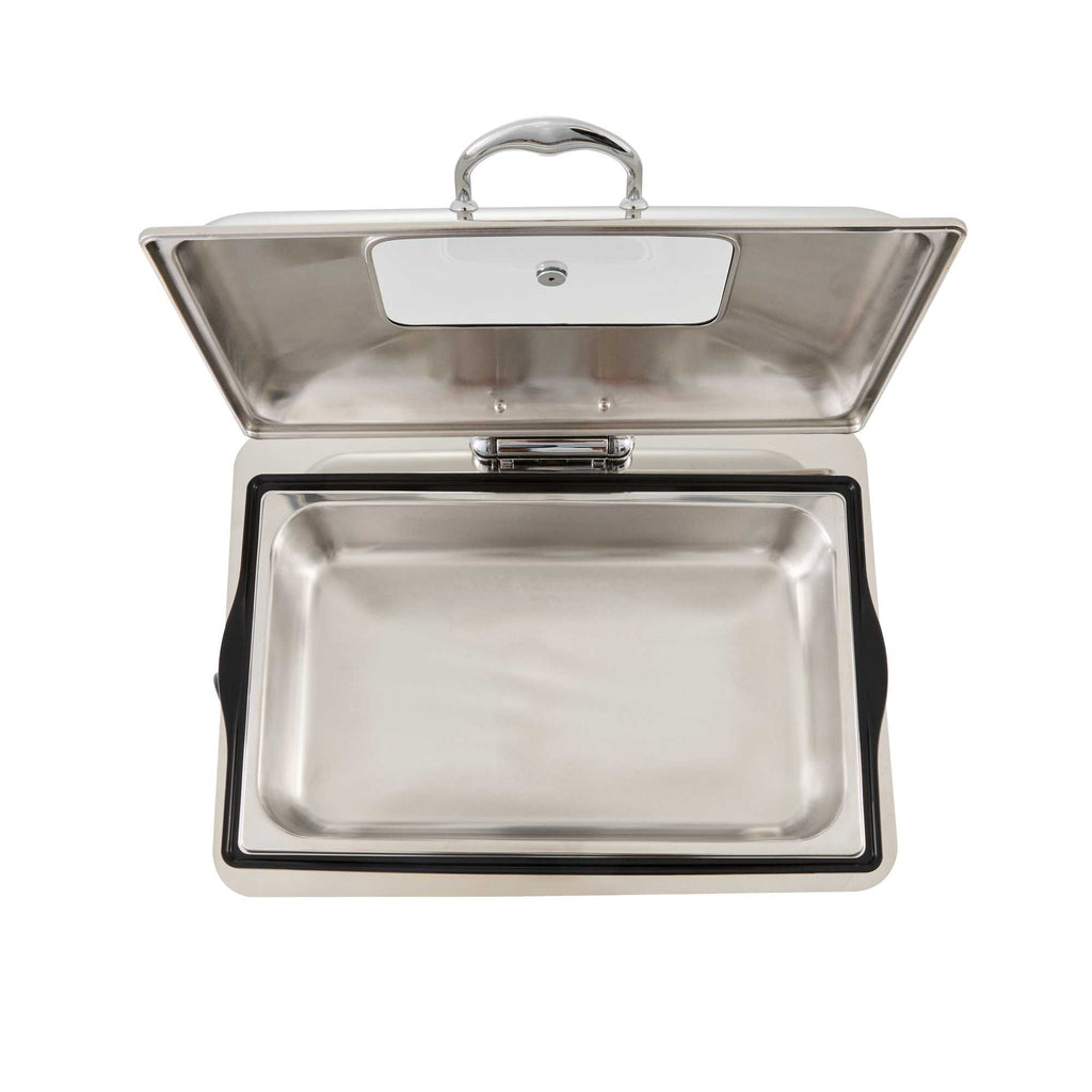 Cater Tek 14 qt Full Size Electric Chafer - Hinged Lid, Food Pan, Stand, Digital Temperature Control, 120V, 760W - 1 count box