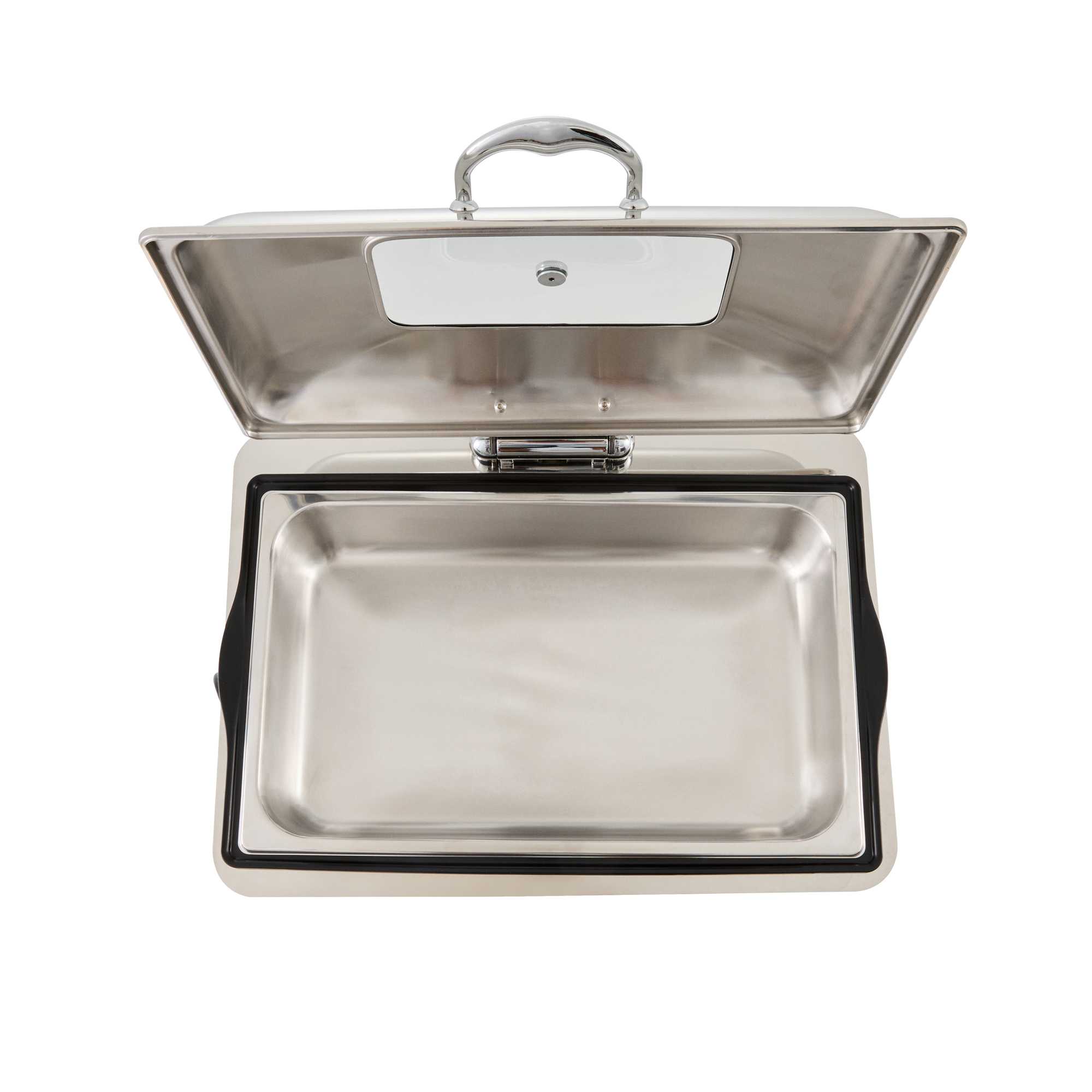Cater Tek 14 qt Full Size Electric Chafer - Hinged Lid, Food Pan, Stand, Digital Temperature Control, 120V, 760W - 1 count box