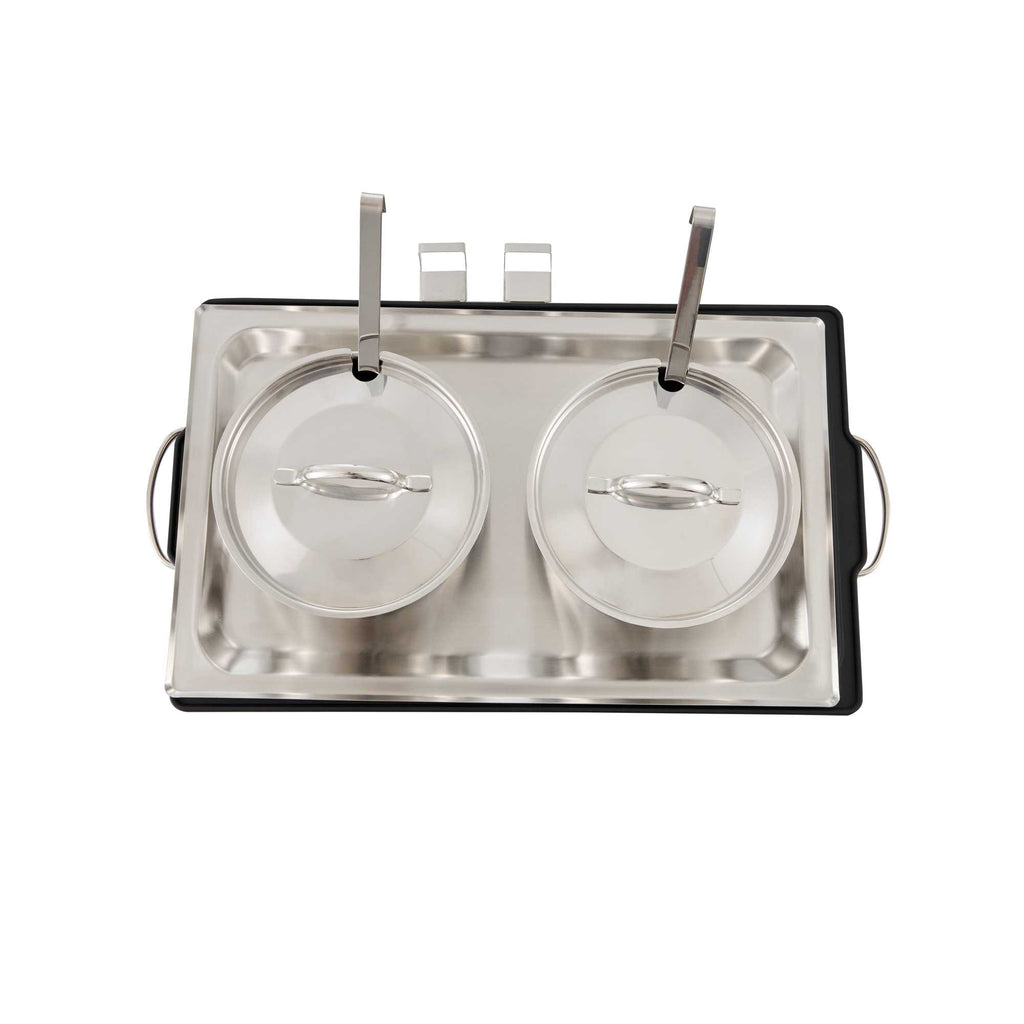 Cater Tek 8 qt Full Size Electric Soup Station - 2 Bain Marie Pots - , 2 Ladles, Stand, 120V, 760W - 1 count box