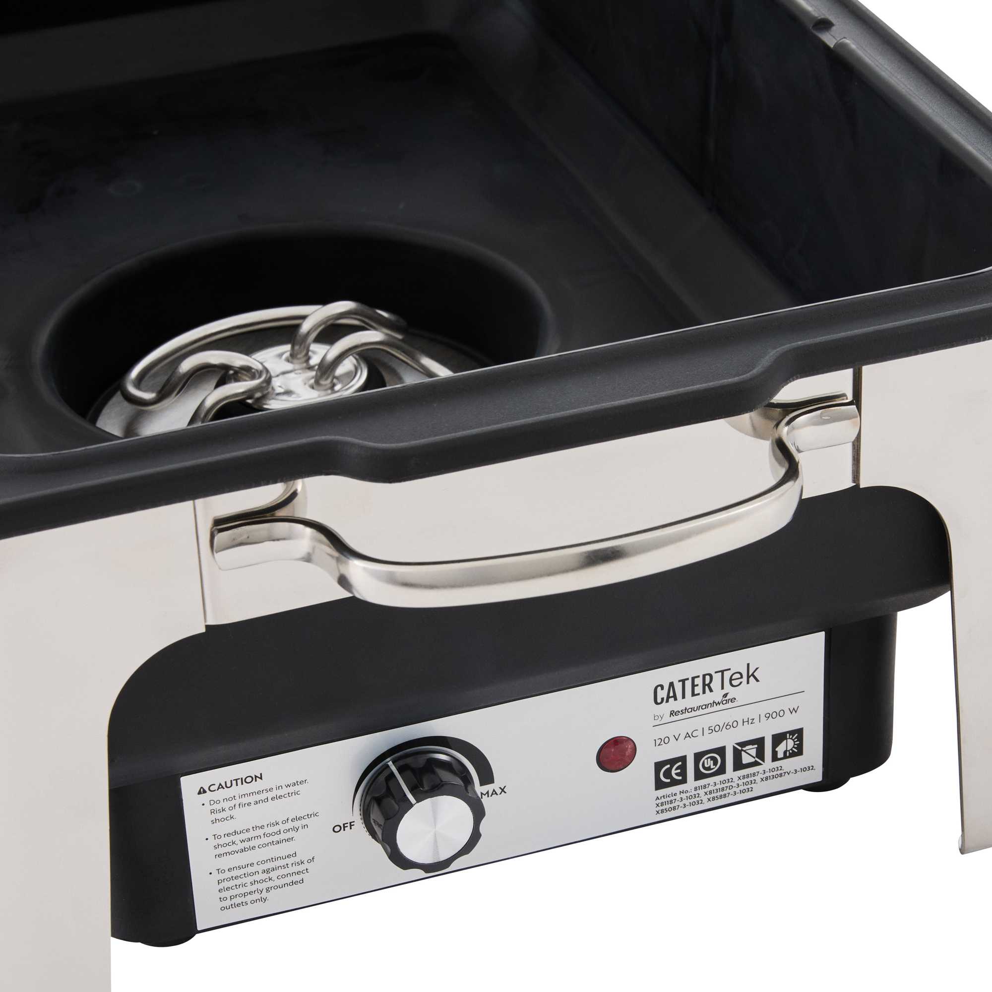 Cater Tek 8 qt Full Size Electric Soup Station - 2 Bain Marie Pots - , 2 Ladles, Stand, 120V, 760W - 1 count box