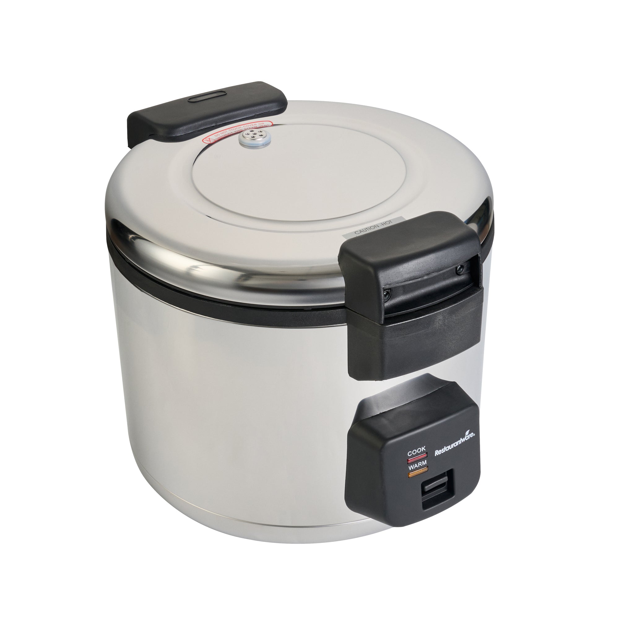 Kitchen Tek 70 Cup (35 Cup Raw) Steel Electric Rice Cooker / Warmer - with Hinged Lid, 110-120V, 1650W - 1 count box