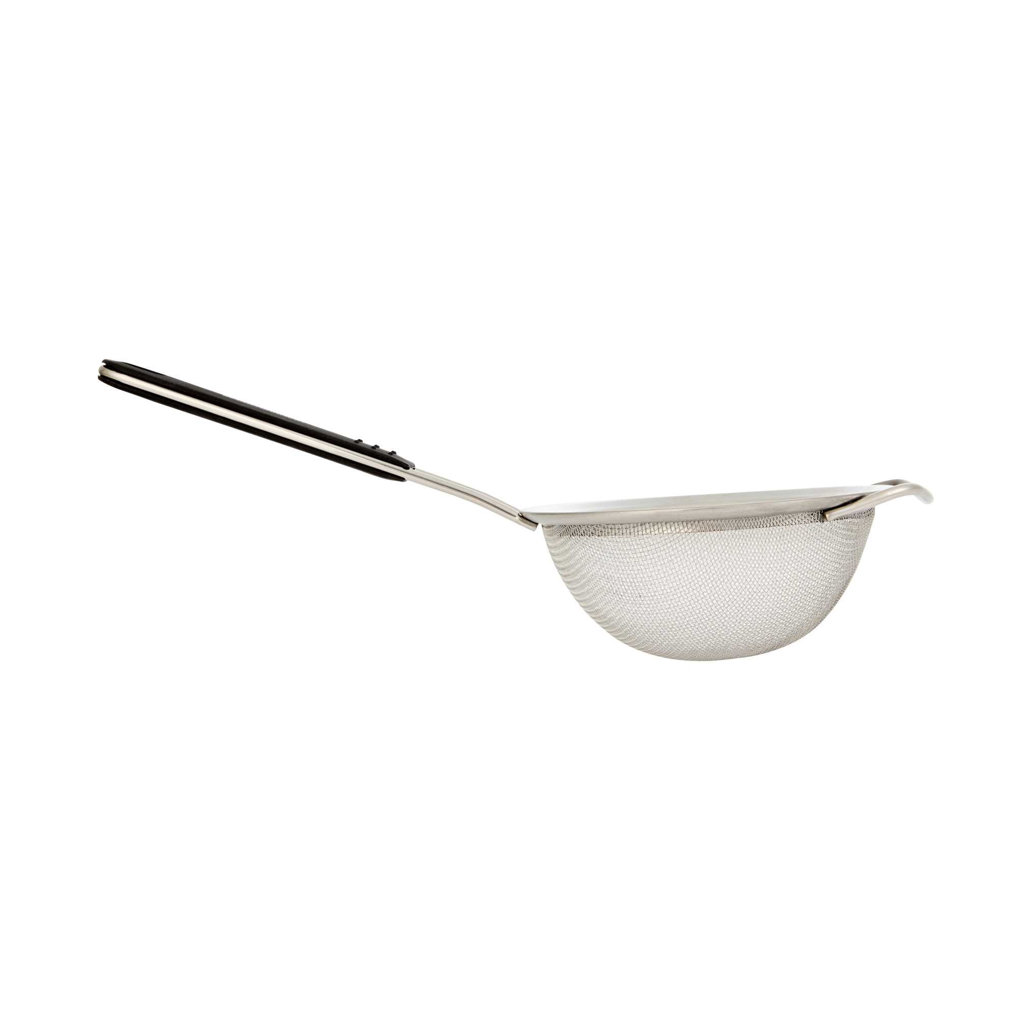 Comfy Grip Round Stainless Steel Extra Fine Mesh Strainer - with Silicone Handle - 5 1/2" - 1 count box