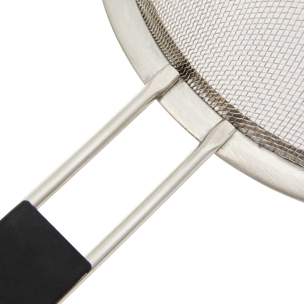 Comfy Grip 3-Piece Round Stainless Steel Extra Fine Mesh Strainer Set - with Silicone Handle - 1 count box