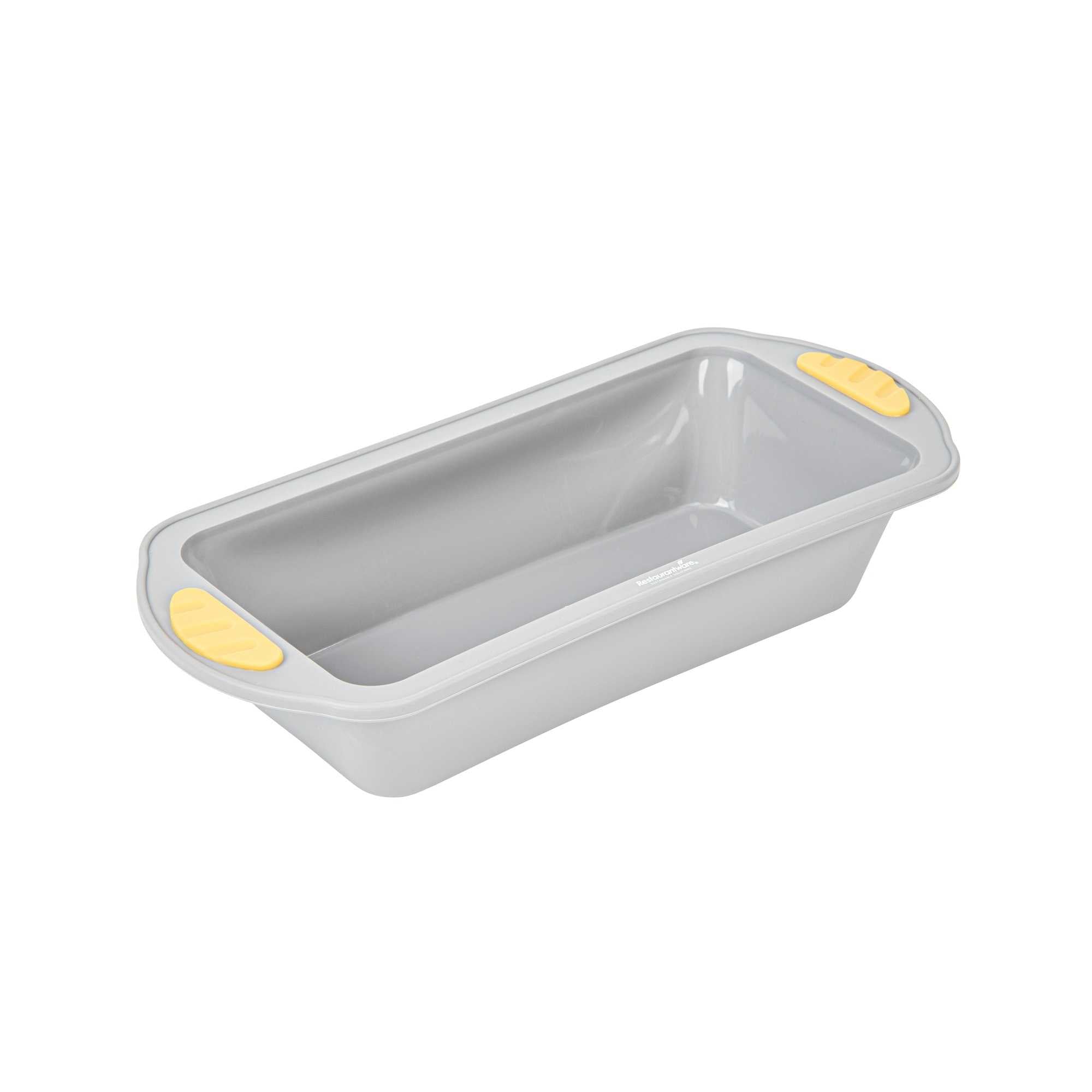 Pastry Tek Gray Silicone Bread Loaf Pan - Non-Stick, with Handles - 9 1/4" x 5 1/2" x 2 1/4" - 40 count box