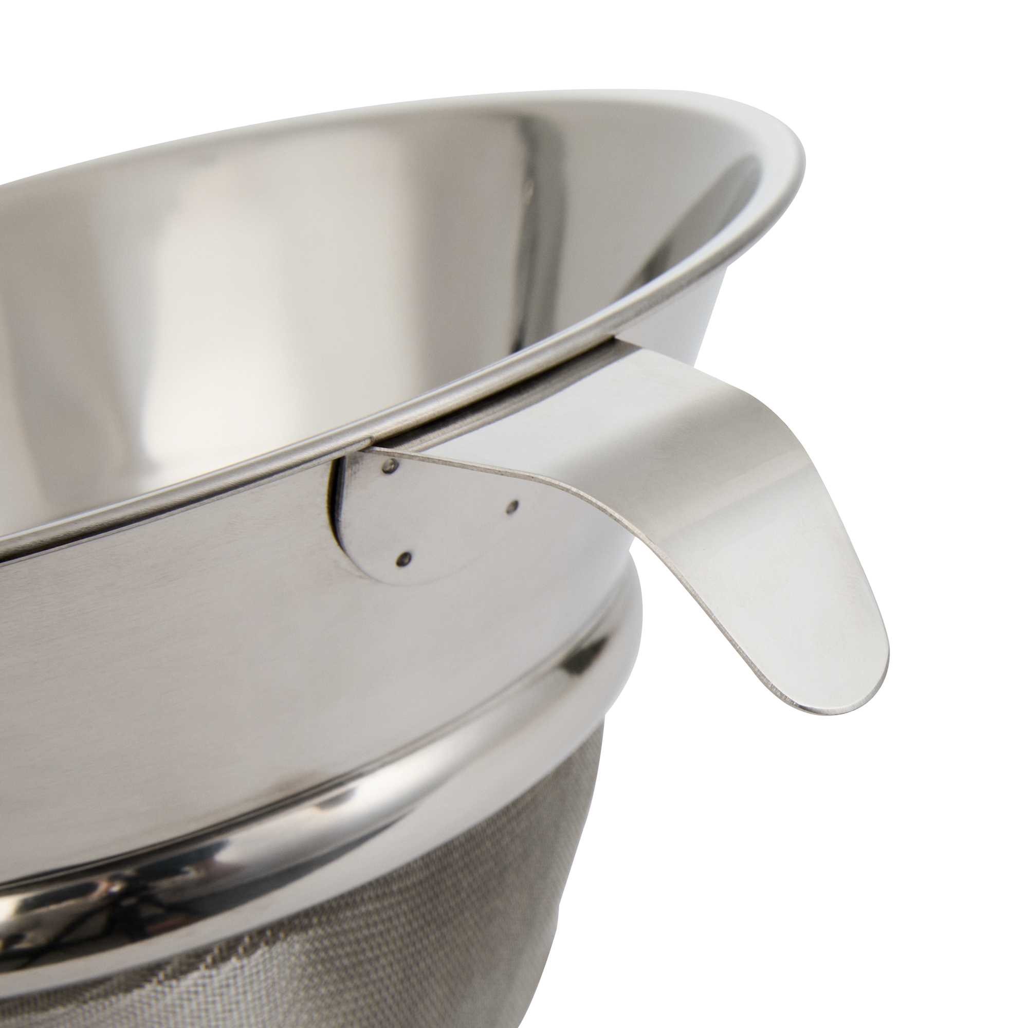 Met Lux Stainless Steel Bouillon / Chinois Strainer - Extra Fine Mesh - 8" - 1 count box