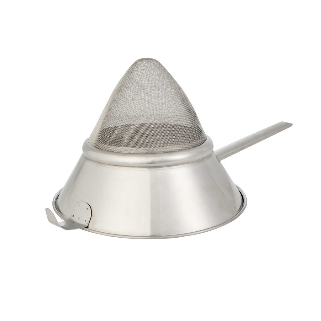 Met Lux Stainless Steel Bouillon / Chinois Strainer - Extra Fine Mesh - 10 1/4" - 1 count box