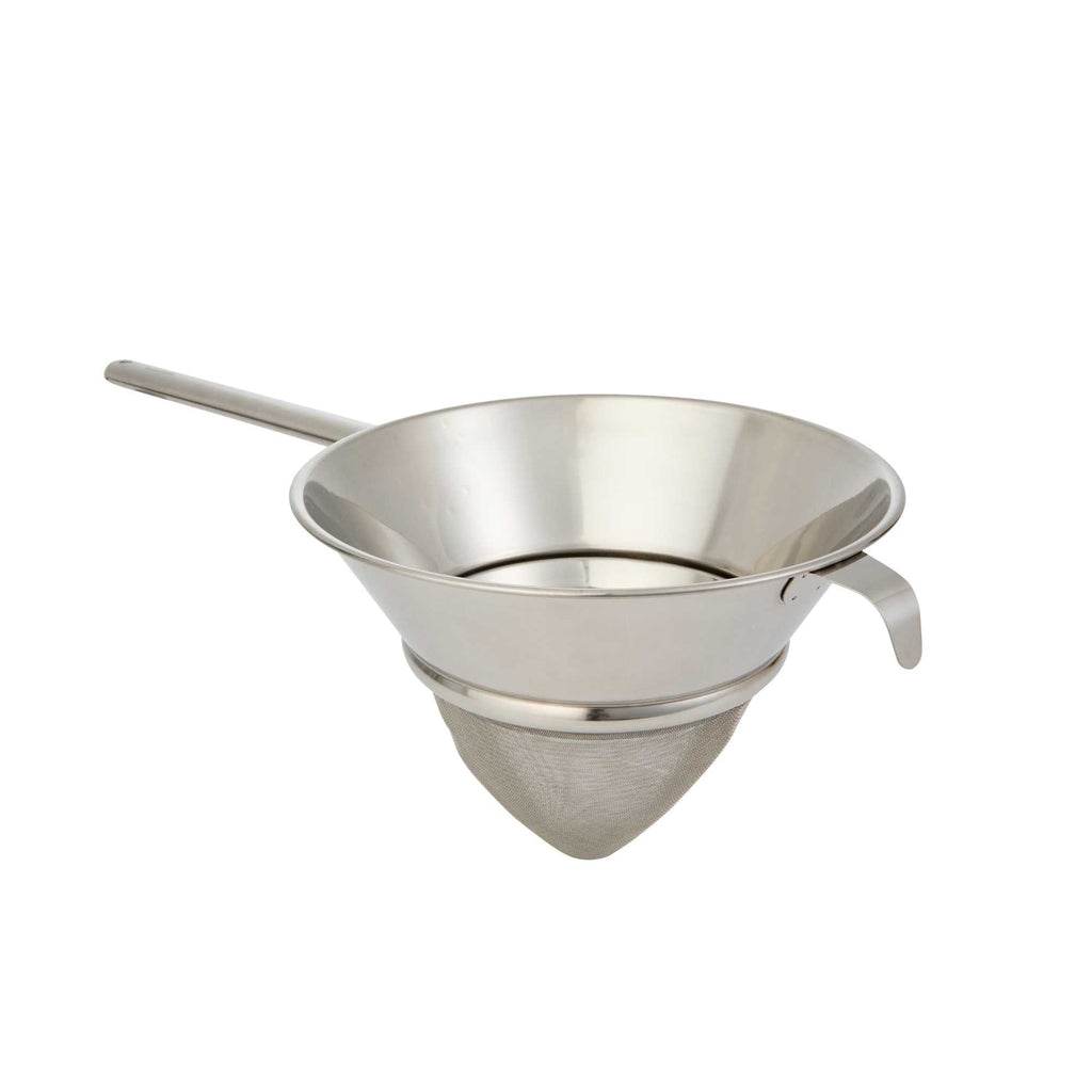 Met Lux Stainless Steel Bouillon / Chinois Strainer - Extra Fine Mesh - 10 1/4" - 1 count box