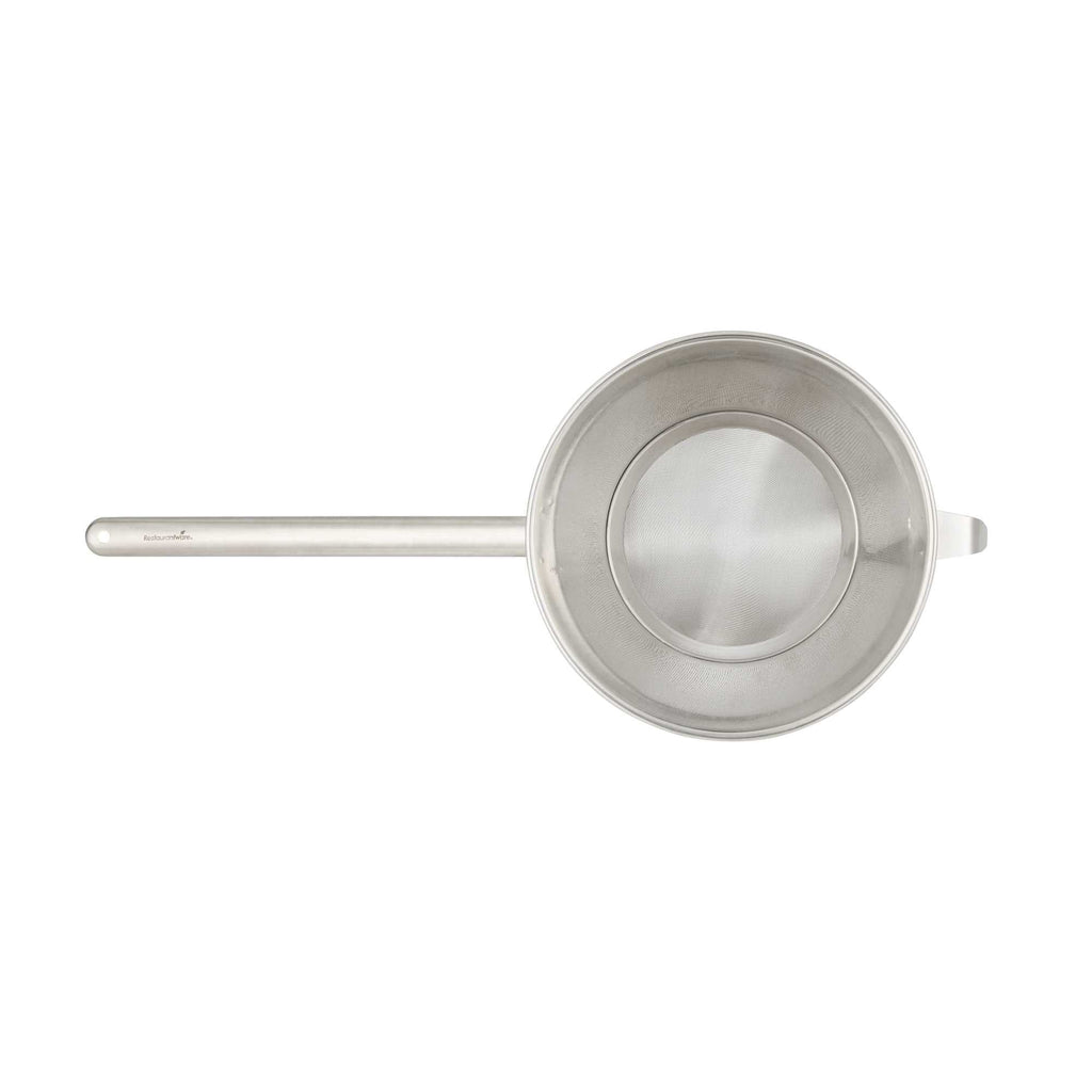 Met Lux Stainless Steel Bouillon / Chinois Strainer - Extra Fine Mesh - 10 1/4" - 1 count box