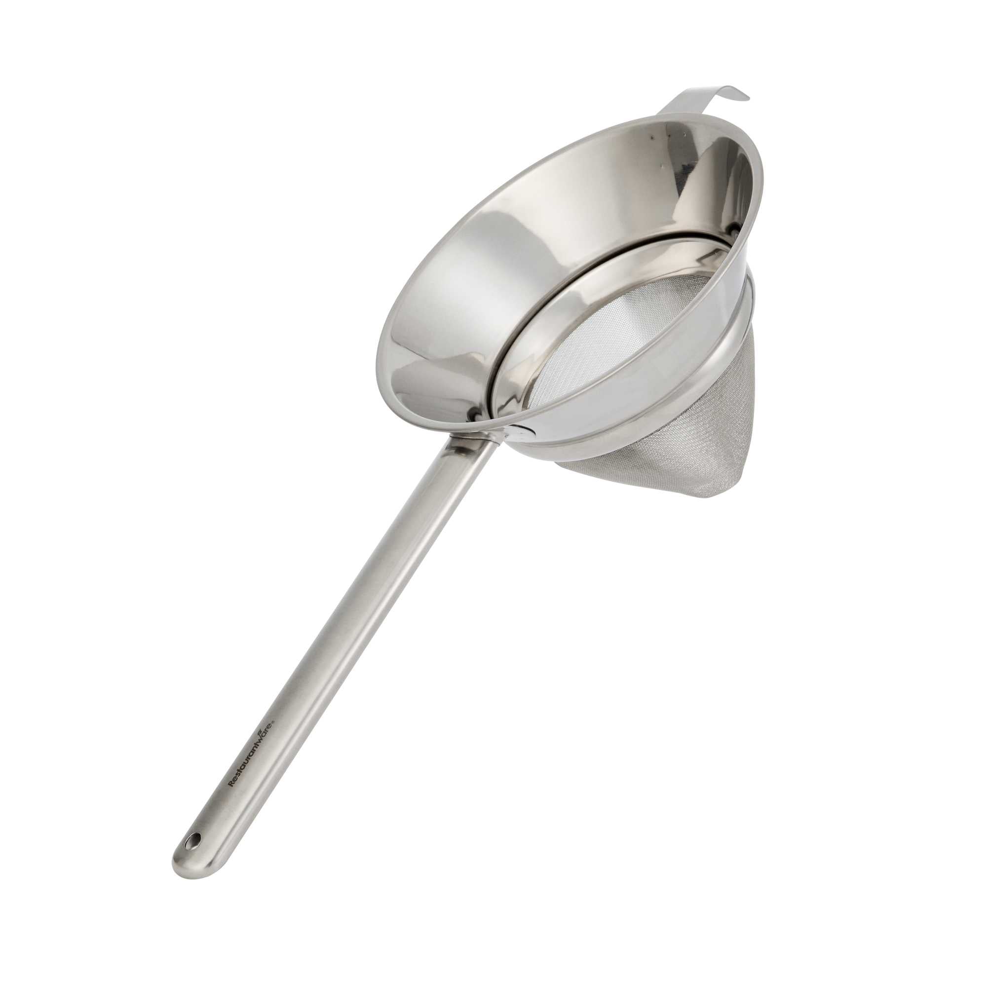 Met Lux Stainless Steel Bouillon / Chinois Strainer - Extra Fine Mesh - 10 1/4" - 1 count box