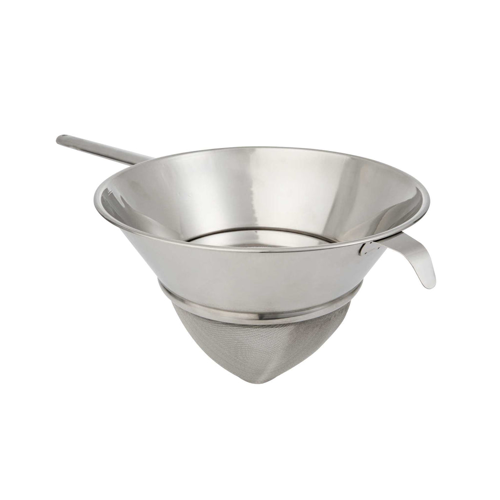 Met Lux Stainless Steel Bouillon / Chinois Strainer - Extra Fine Mesh - 11 3/4" - 1 count box