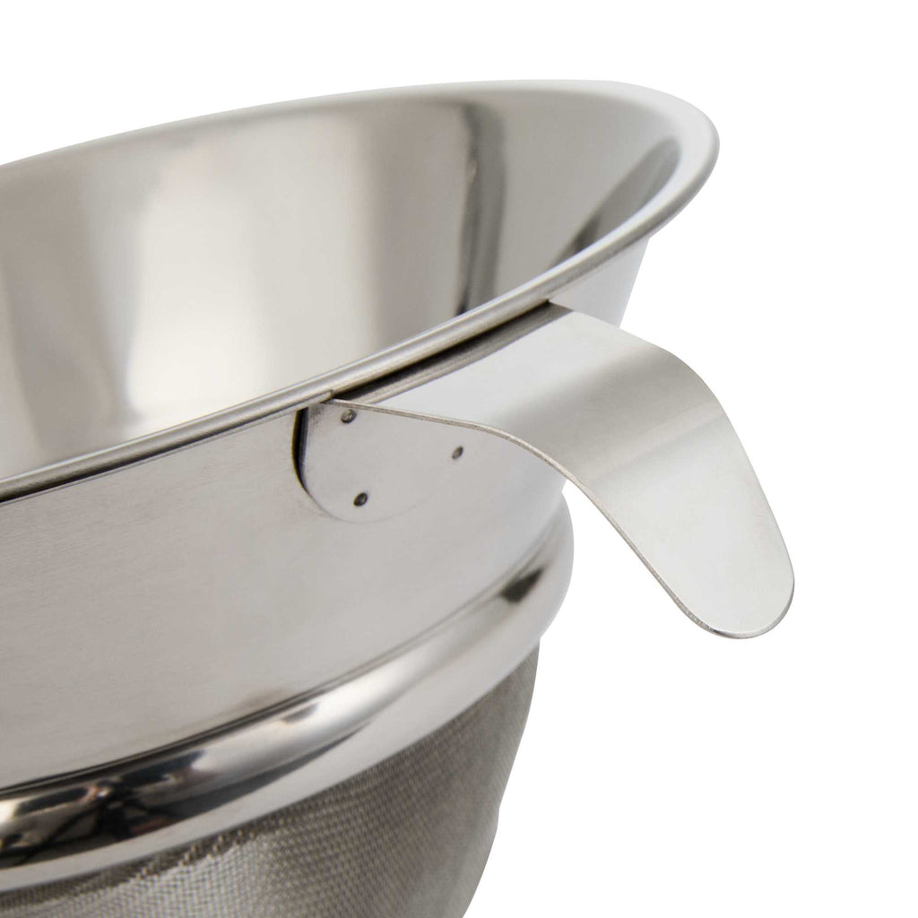 Met Lux Stainless Steel Bouillon / Chinois Strainer - Extra Fine Mesh - 11 3/4" - 1 count box