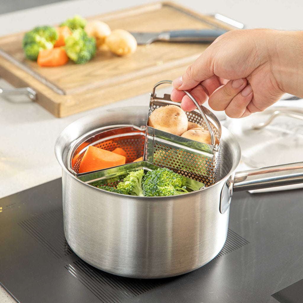 Met Lux 3-Piece 18 cm Stainless Steel Saucepan Divider - 1 count box