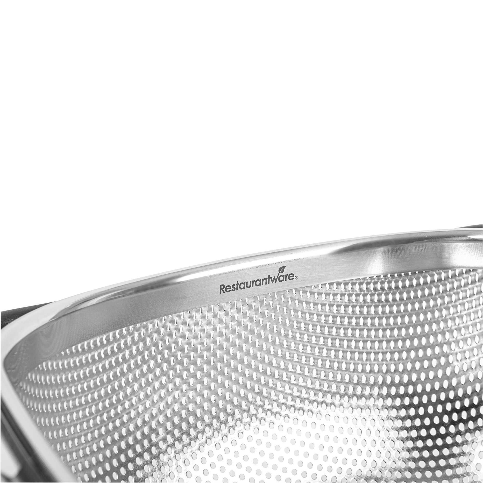 Met Lux 6 qt Stainless Steel Over-The-Sink Colander - Expandable Handles, Coarse Mesh - 14 1/2" x 10 1/2" x 4 1/2" - 1 count box