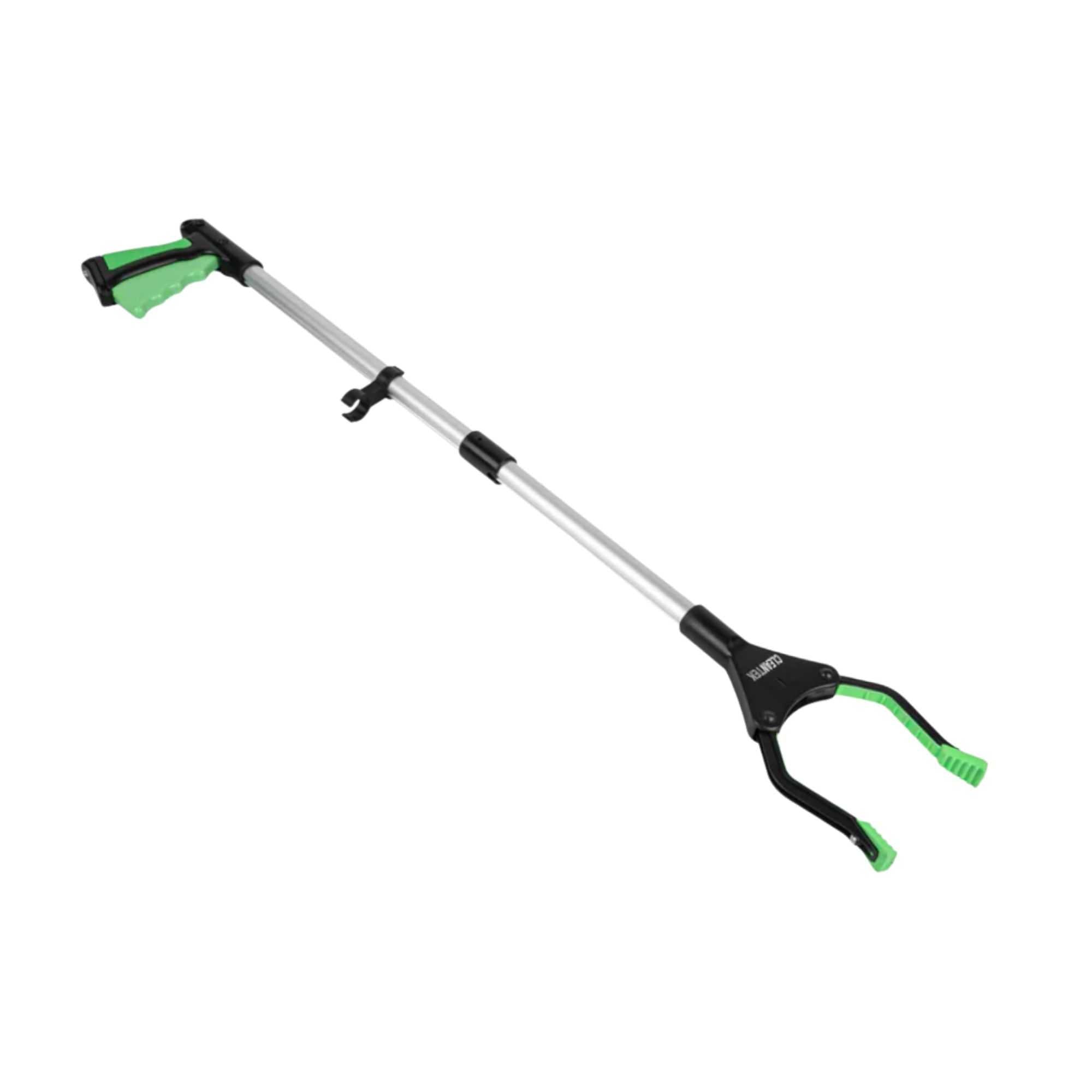 Clean Tek Professional 2-Fold Pick-Up Reaching Grabber Tool - Magnetic Tip, 360 Degree Rotating Head, Trigger Grip - 32 1/4" - 1 count box