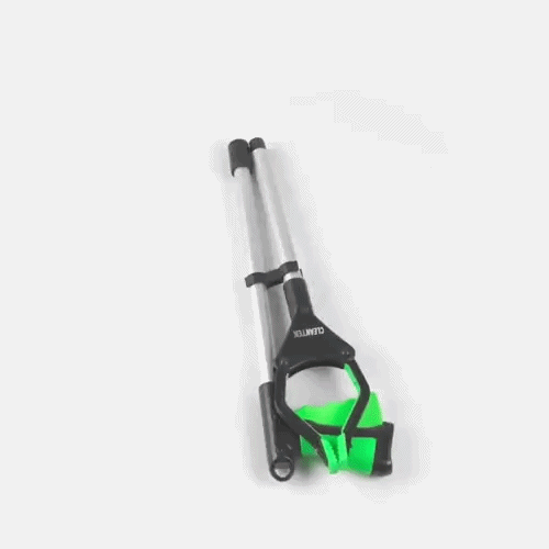 Clean Tek Professional 2-Fold Pick-Up Reaching Grabber Tool - Magnetic Tip, 360 Degree Rotating Head, Trigger Grip - 32 1/4" - 1 count box