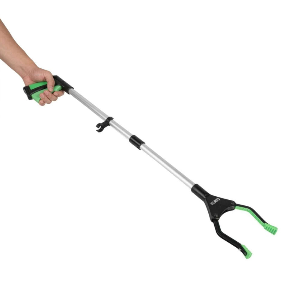 Clean Tek Professional 2-Fold Pick-Up Reaching Grabber Tool - Magnetic Tip, 360 Degree Rotating Head, Trigger Grip - 32 1/4" - 10 count box