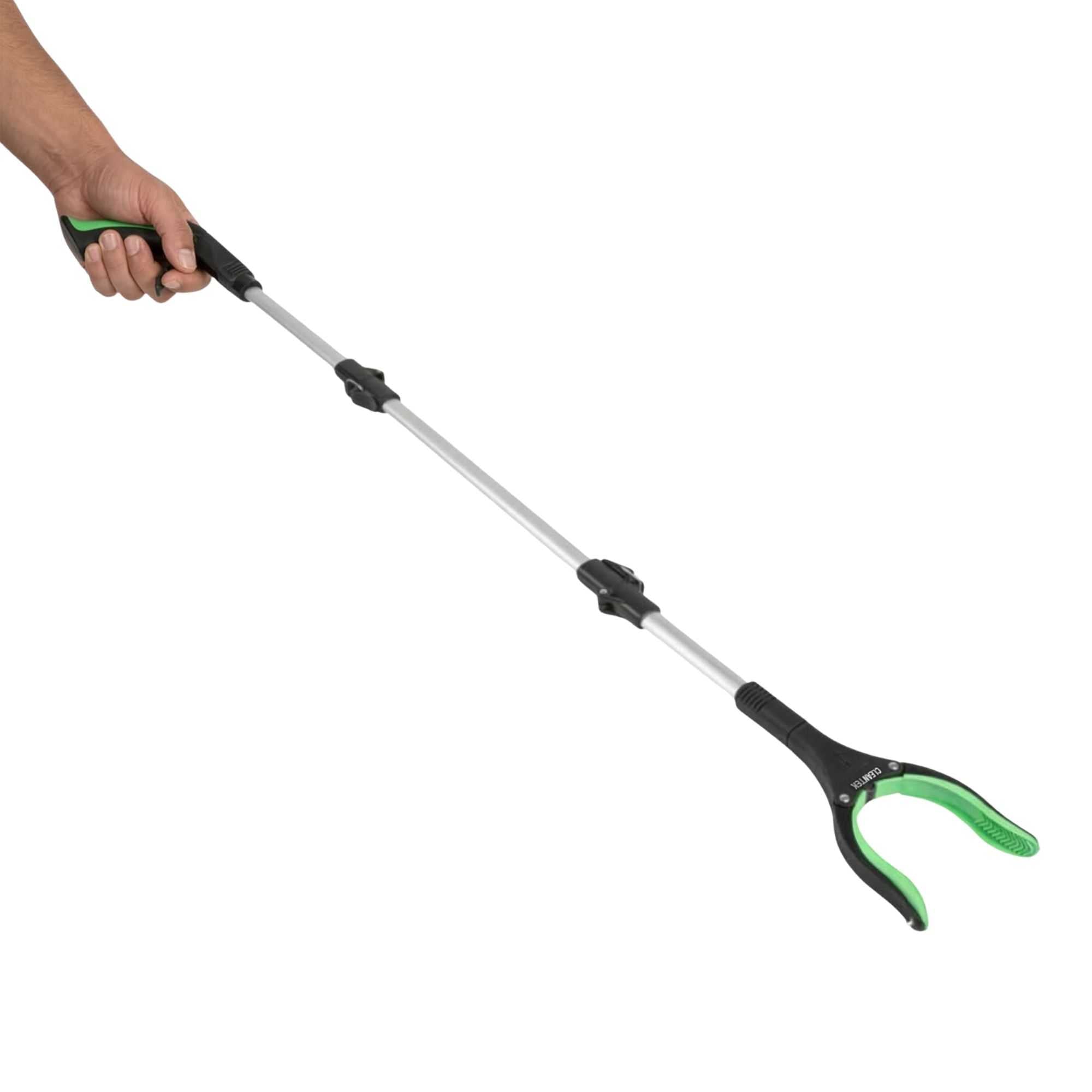 Clean Tek Professional 3-Fold Pick-Up Reaching Grabber Tool - Magnetic Tip, 360 Degree Rotating Head, Trigger Grip - 43" - 10 count box