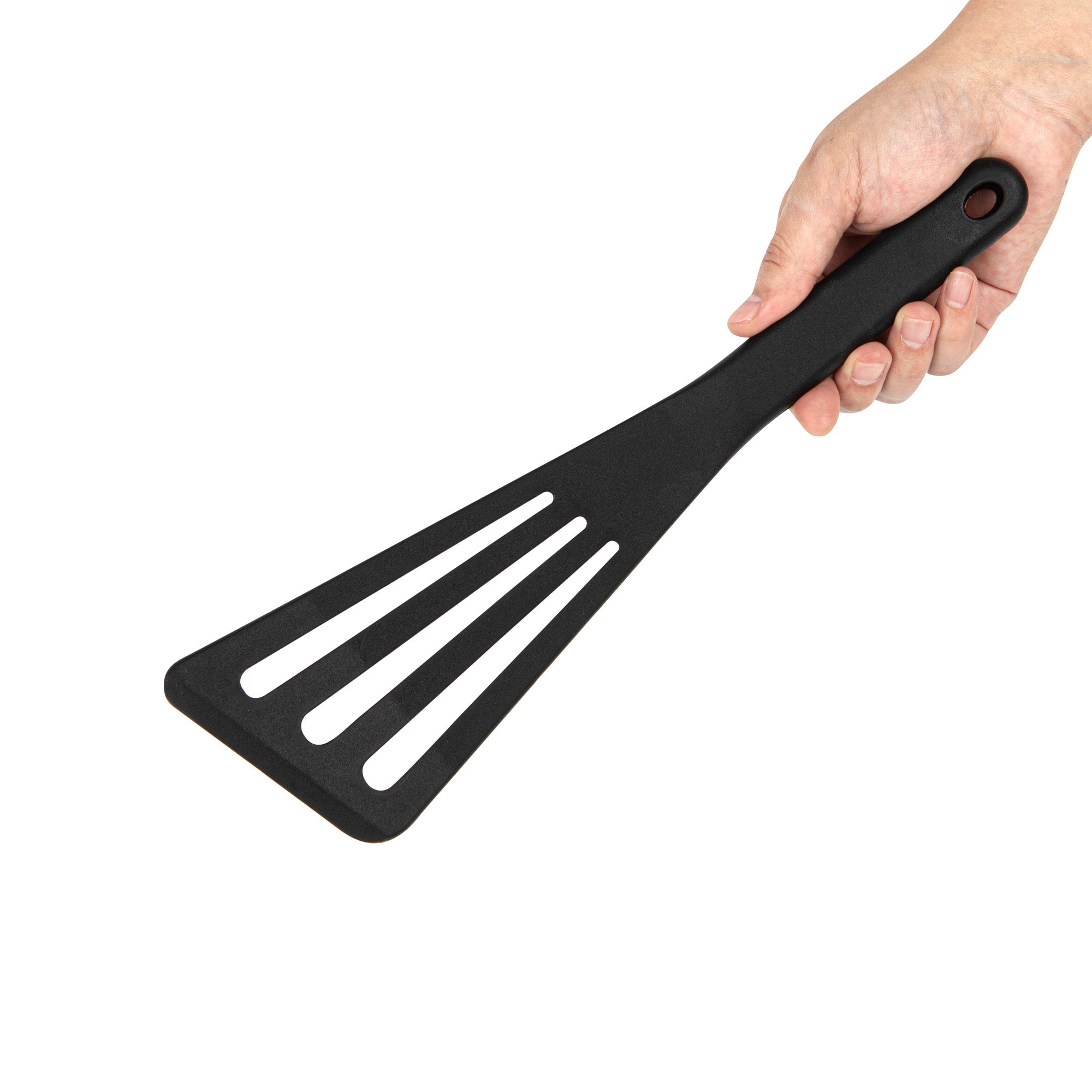 Met Lux Black Silicone High Temperature Slotted Turner / Spatula - 12 1/4" - 200 count box