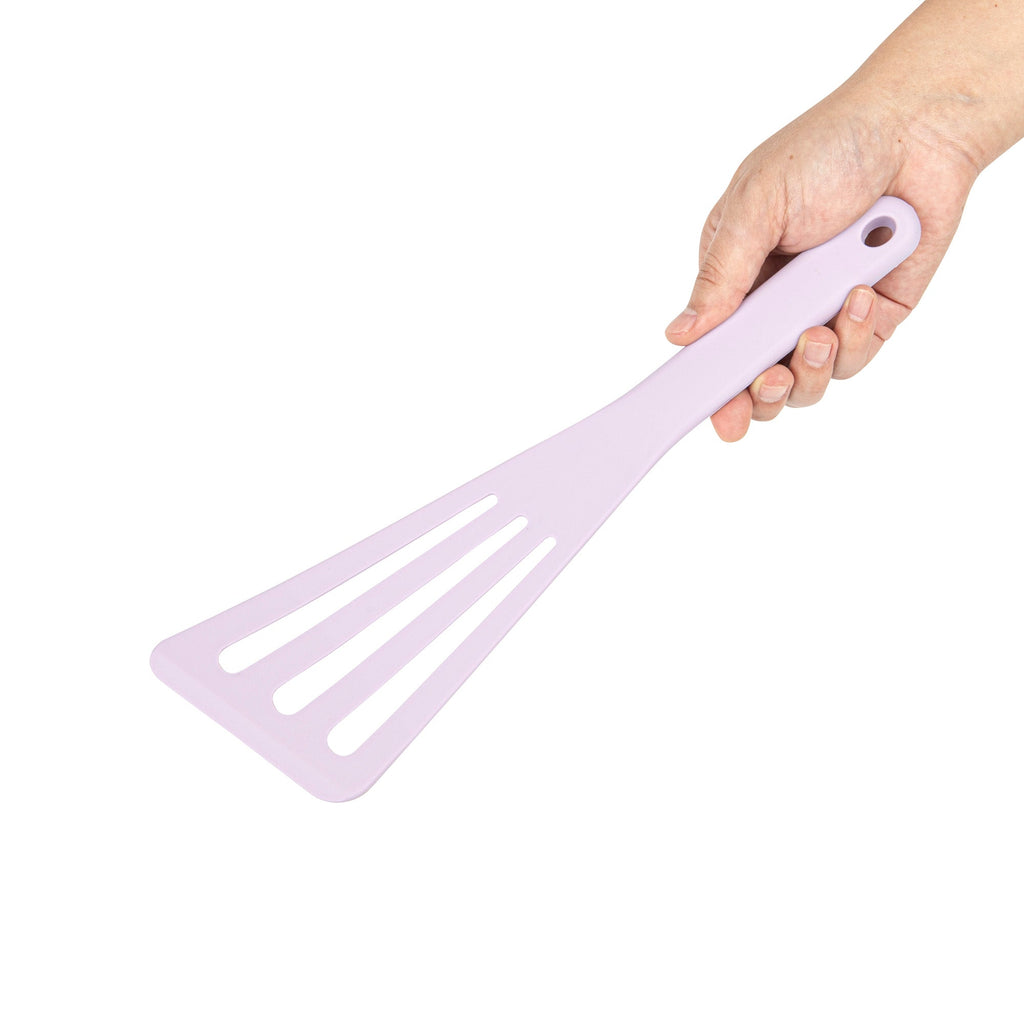 Met Lux Purple Silicone High Temperature Slotted Turner / Spatula - 12 1/4" - 200 count box