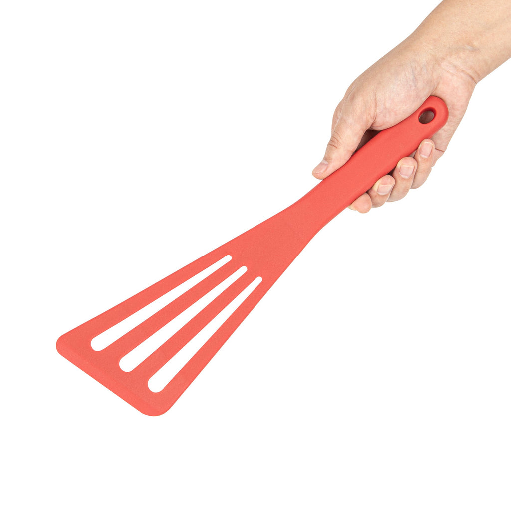 Met Lux Red Silicone High Temperature Slotted Turner / Spatula - 12 1/4" - 200 count box