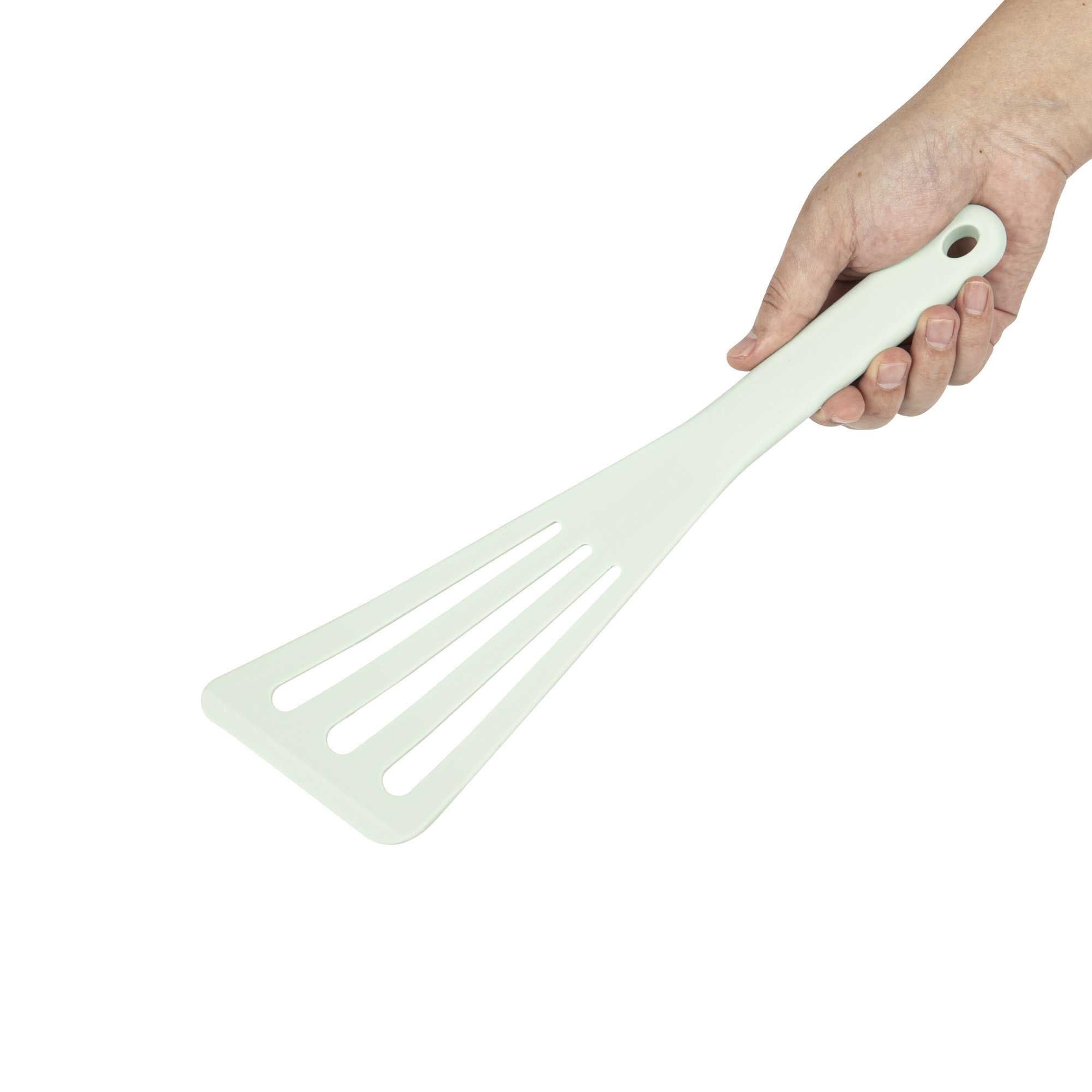 Met Lux Teal Silicone High Temperature Slotted Turner / Spatula - 12 1/4" - 1 count box