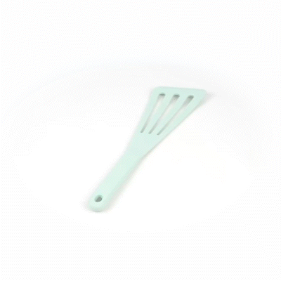 Met Lux Teal Silicone High Temperature Slotted Turner / Spatula - 12 1/4" - 200 count box
