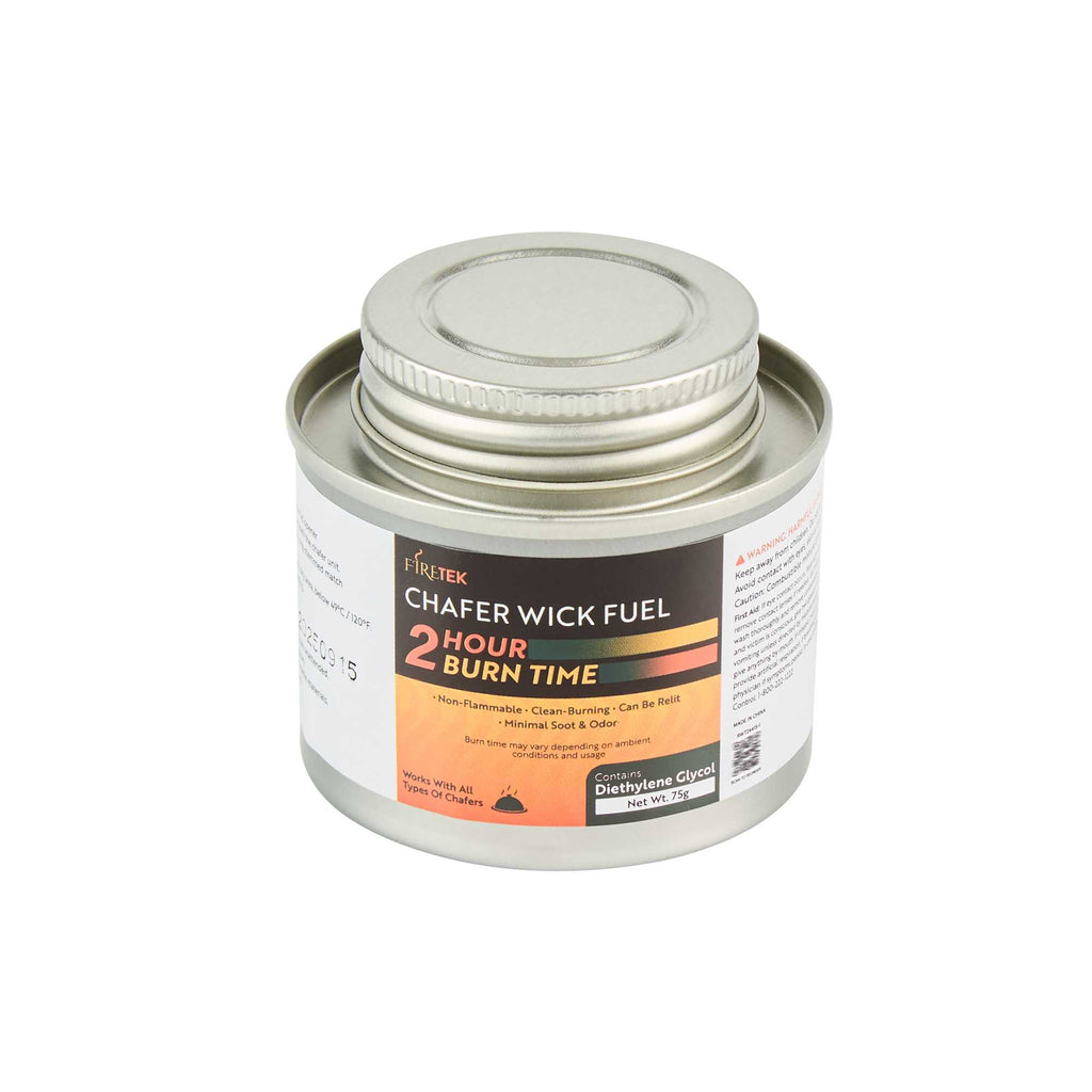 Fire Tek 2 Hour Wick Chafing Fuel - 12 Pack, with Safety Twist Cap and Lid Opener - 1 count box