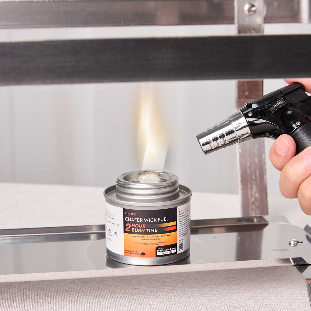 Fire Tek 2 Hour Wick Chafing Fuel - 12 Pack, with Safety Twist Cap and Lid Opener - 1 count box